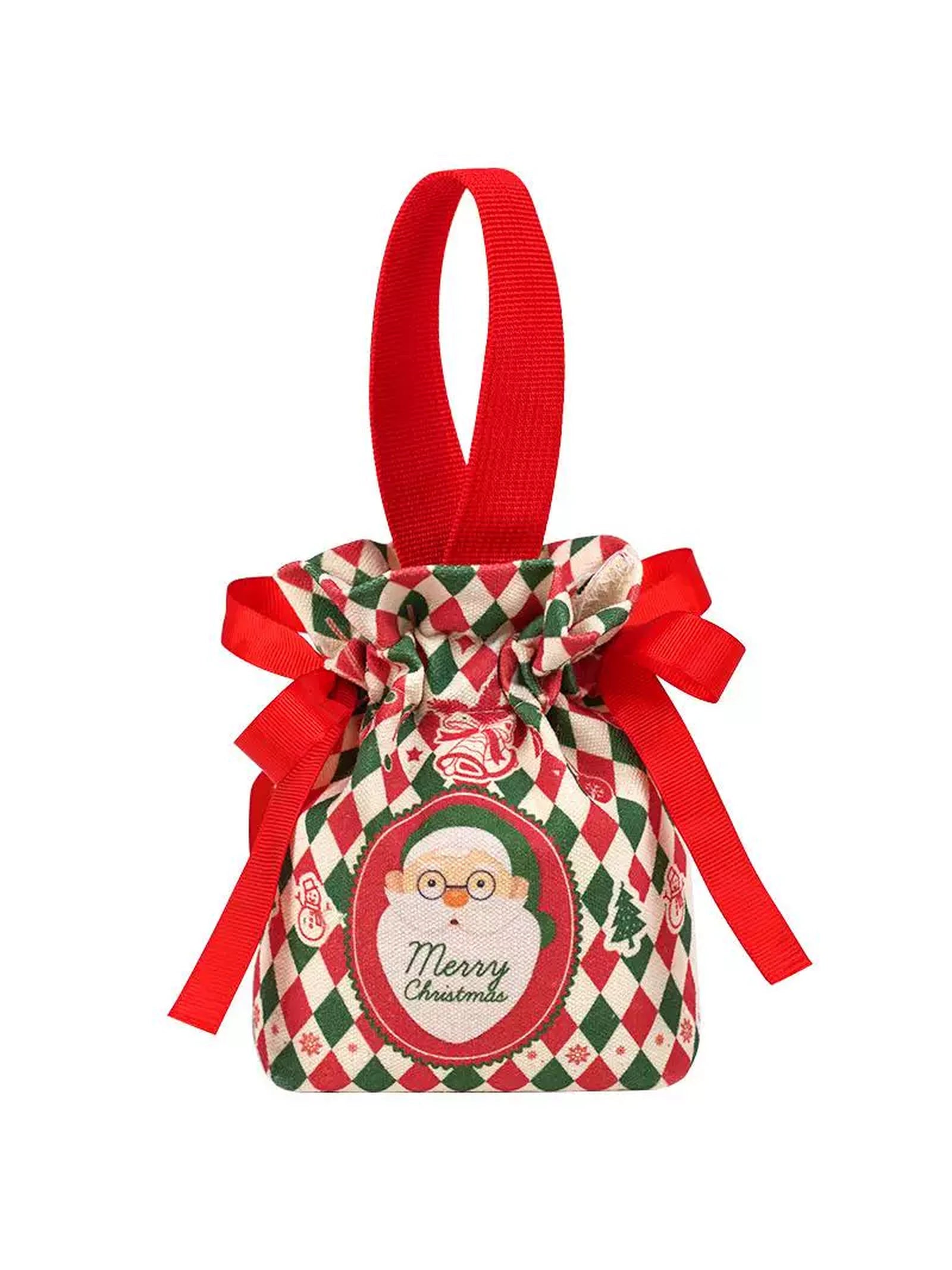Canvas Christmas Gift Bags with Drawstring or Carry Handles – product view 05