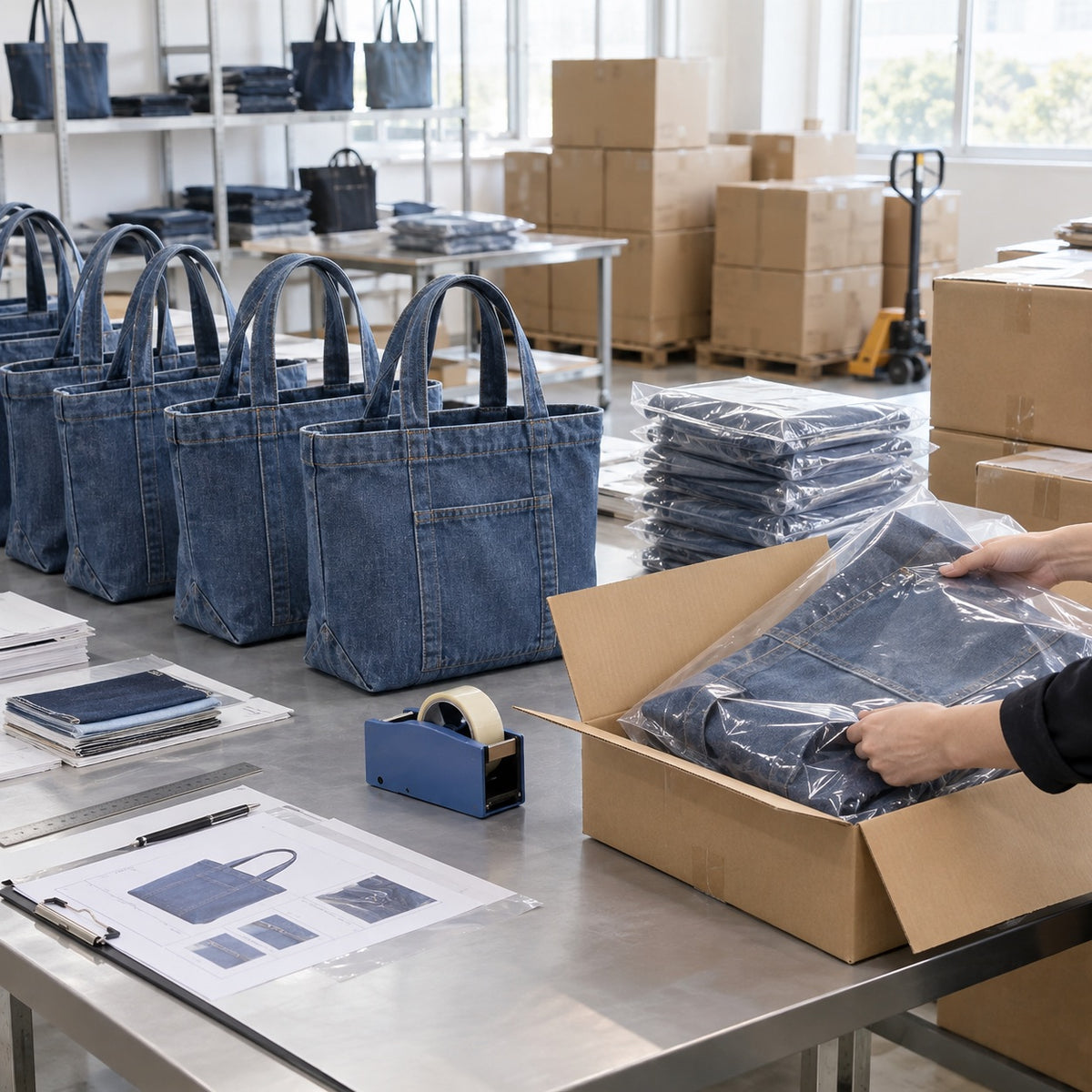 Custom tote bag manufacturing by ToteBag-Factory