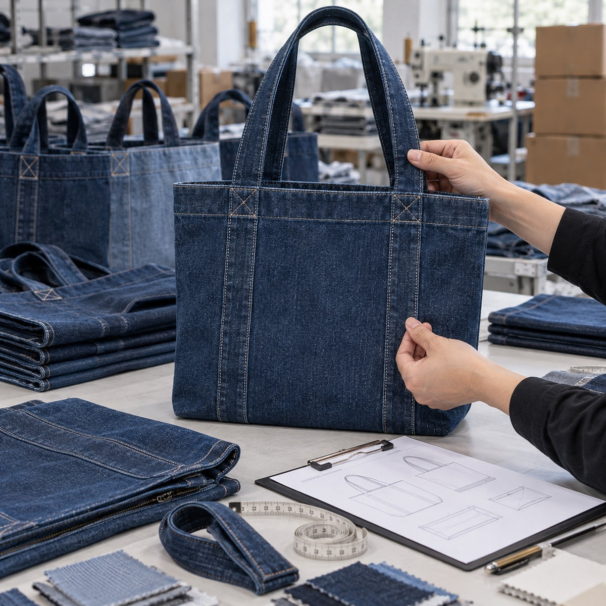 Custom tote bag manufacturing by ToteBag-Factory