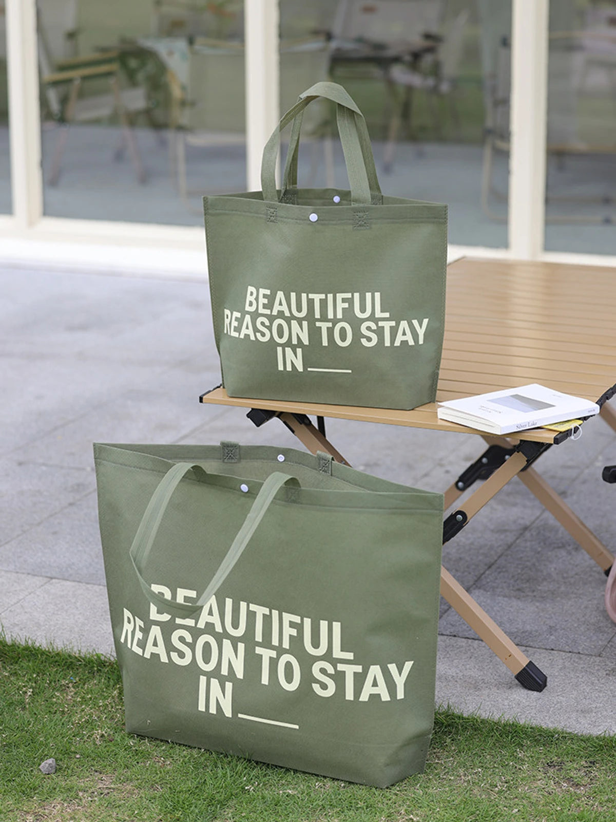 Cedar-Green Non-Woven Tote Bags — 15 Styles product view 5
