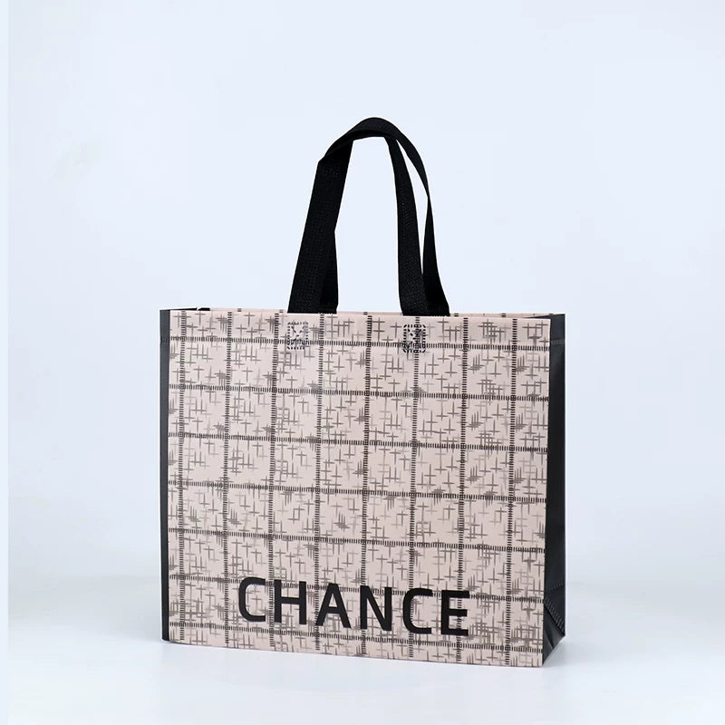 Chance beige non-woven tote bag