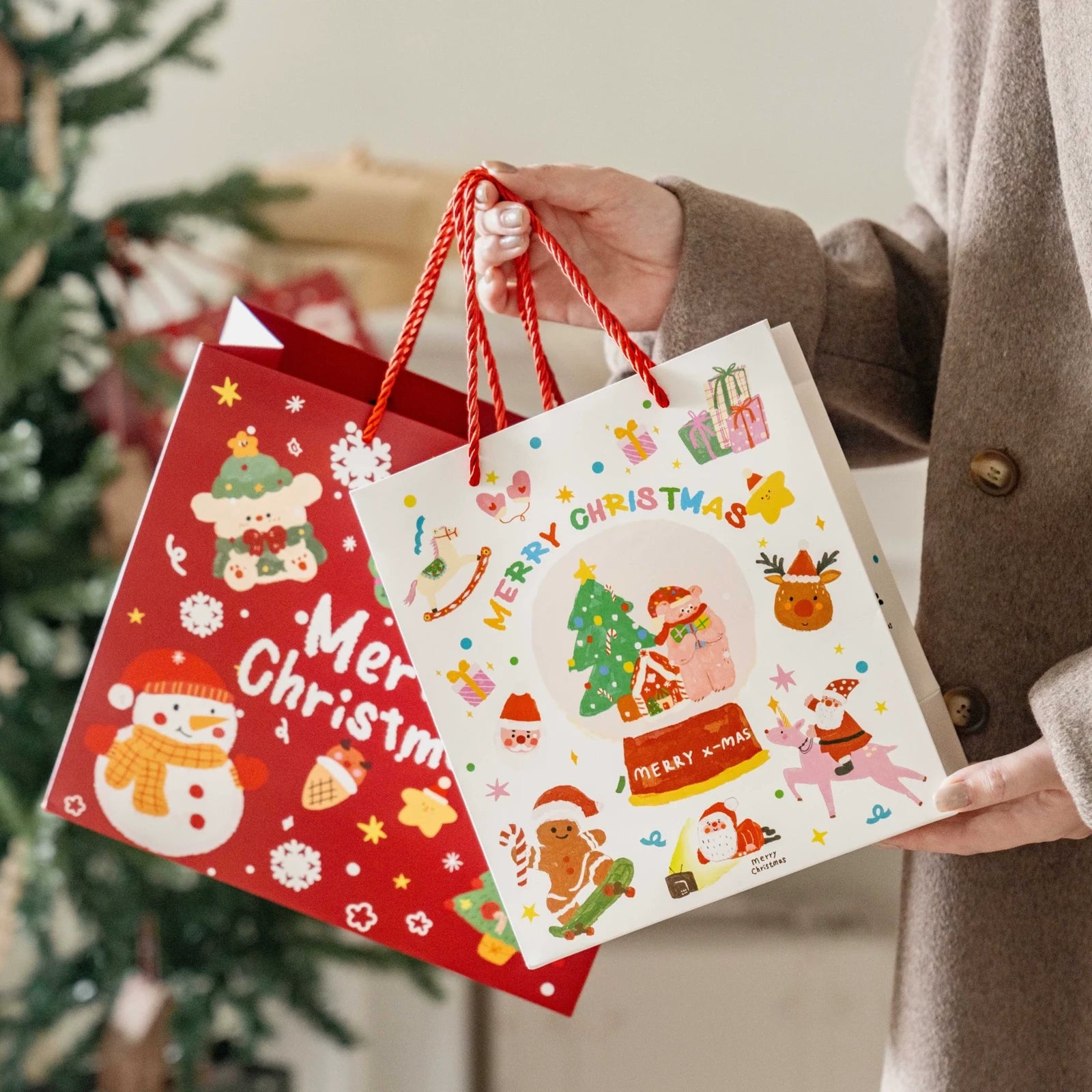Christmas Gift Bags with Carry Handles – product view