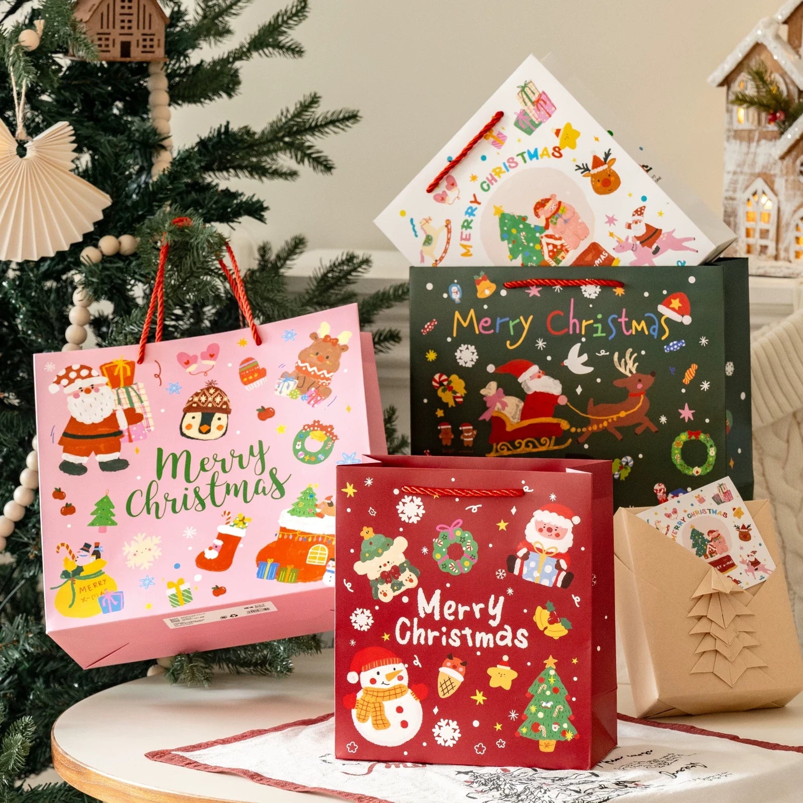 Christmas Gift Bags with Carry Handles – product view