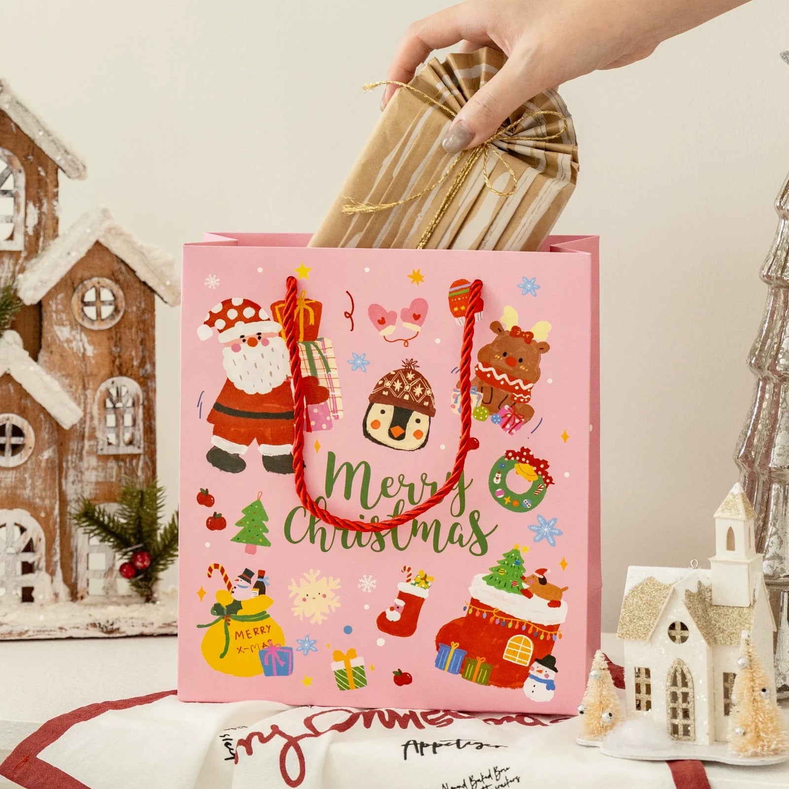 Christmas Gift Bags with Carry Handles – product view