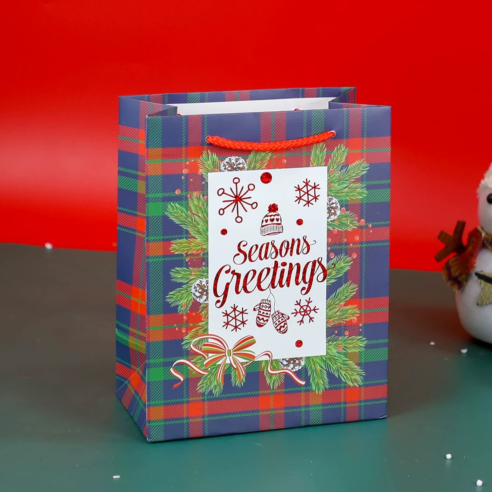 Christmas Paper Gift Bags with Rope Handles – product view