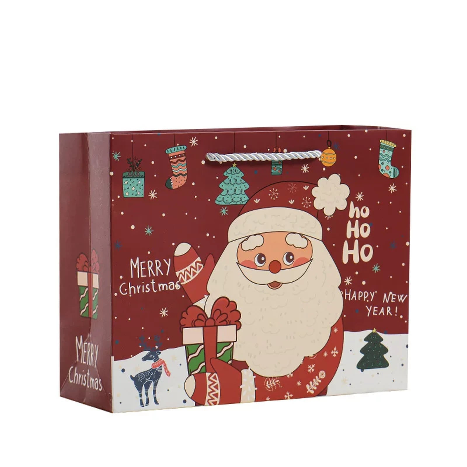 Christmas Paper Gift Bags with Rope Handles – product view