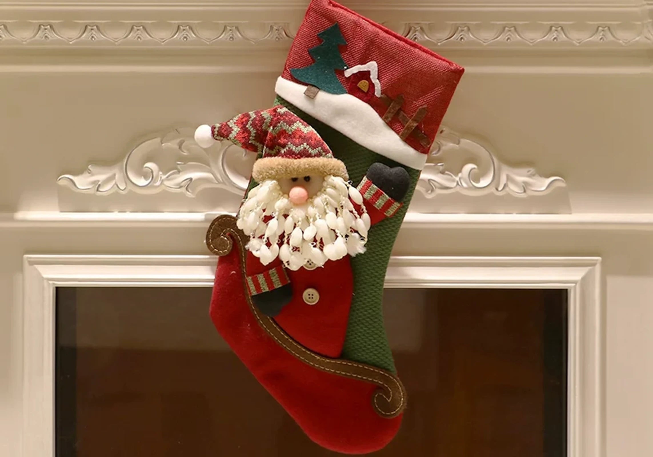 Christmas Stocking Gift Bags with Hanging Loops – selected option 38