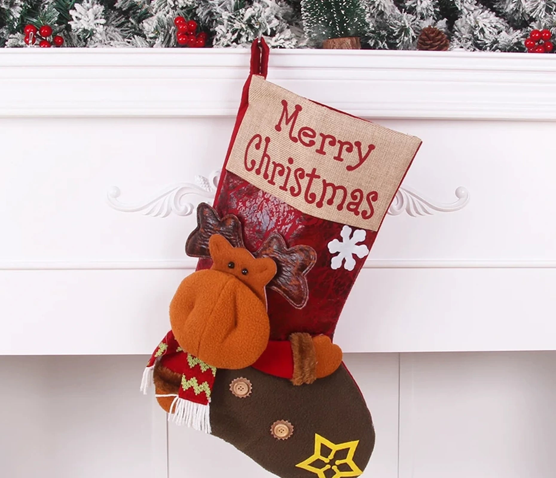 Christmas Stocking Gift Bags with Hanging Loops – selected option 42