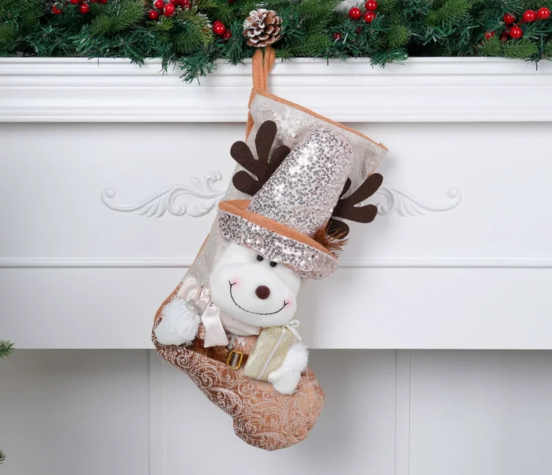 Christmas Stocking Gift Bags with Hanging Loops – selected option 52