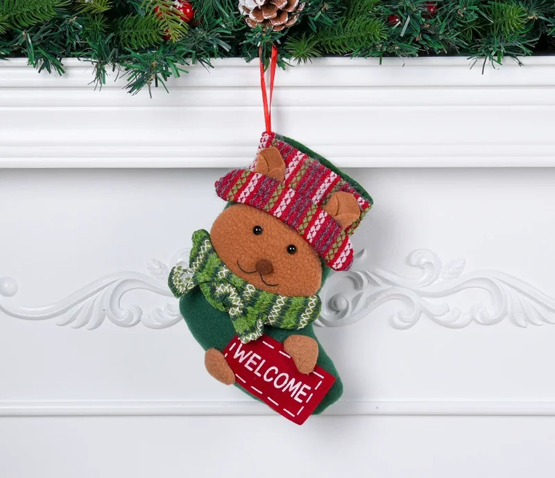 Christmas Stocking Gift Bags with Hanging Loops – selected option 56