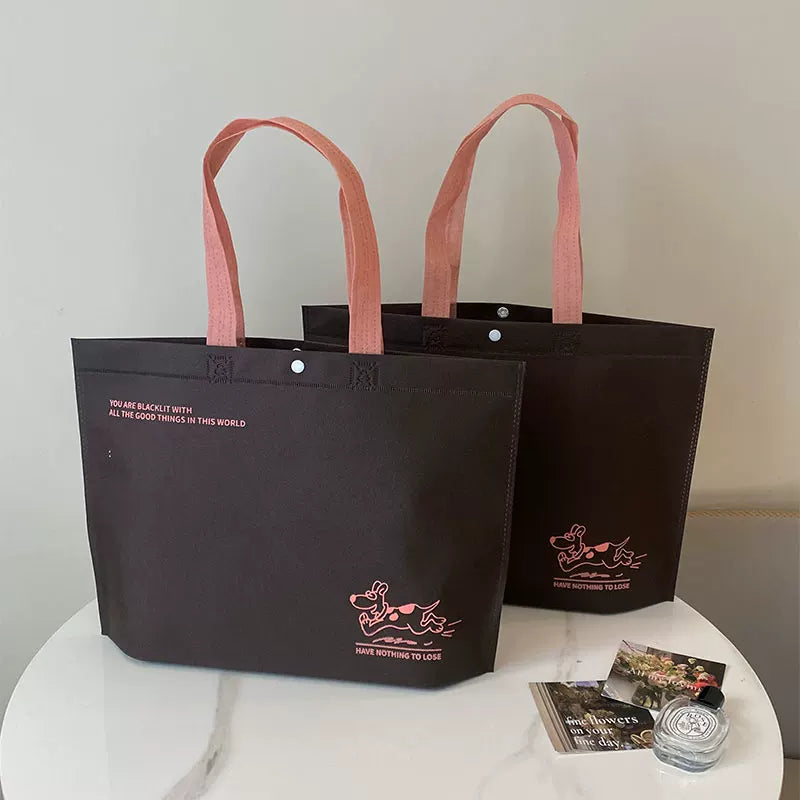 Coffee Brown – Dog non-woven tote bag