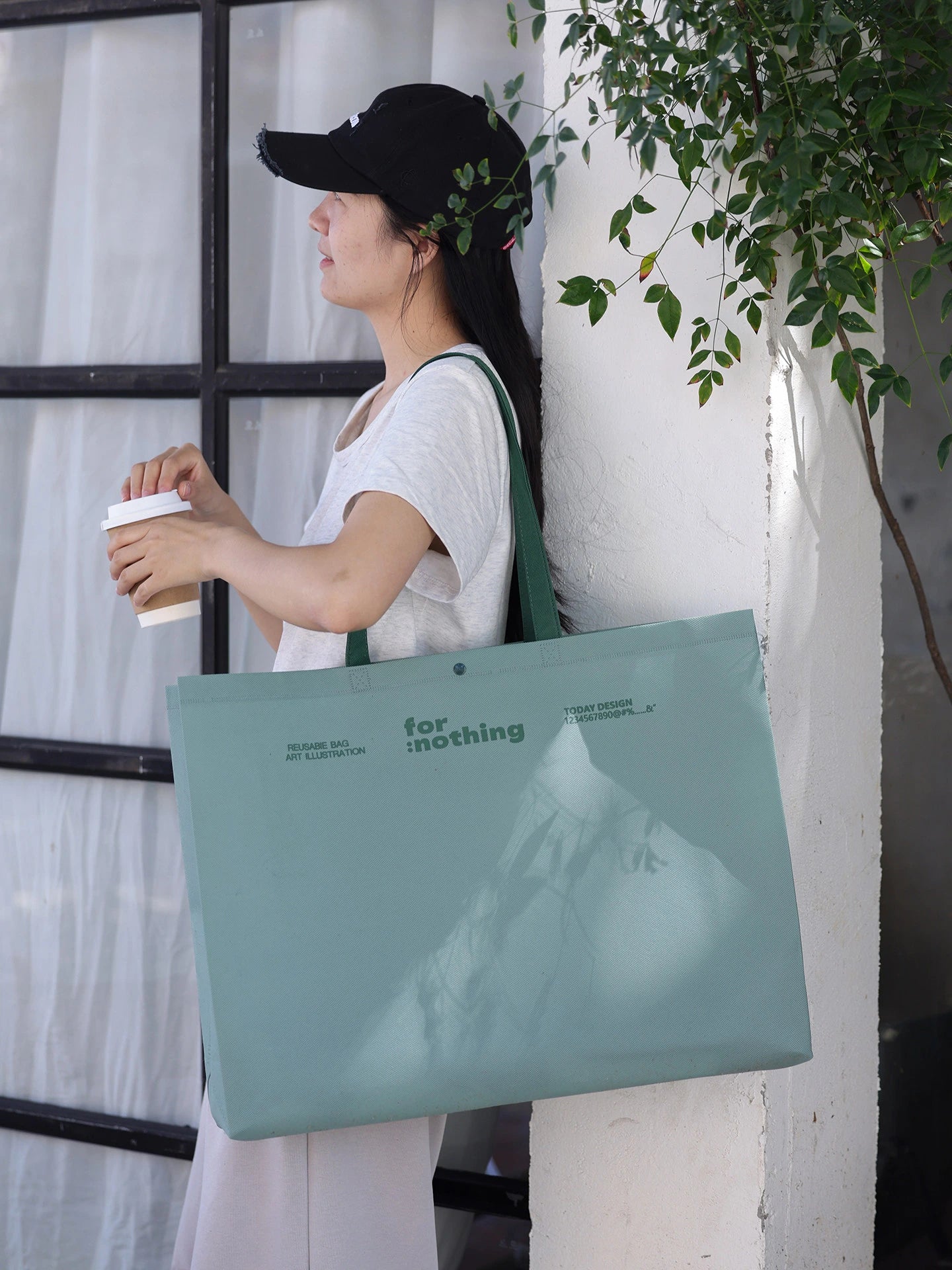 Coffee-Brown Non-Woven Tote Bags — 6 Styles product view 3