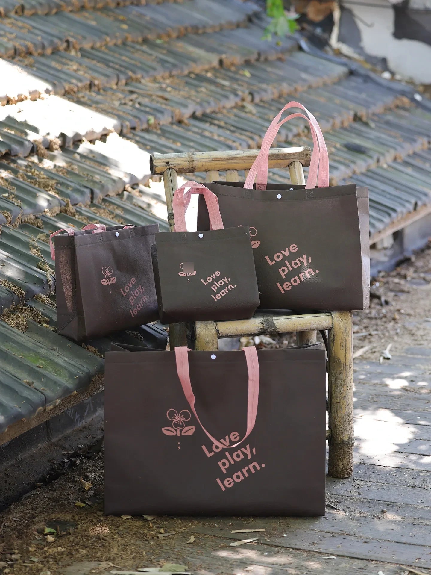Coffee-Brown Non-Woven Tote Bags — 6 Styles product view 5