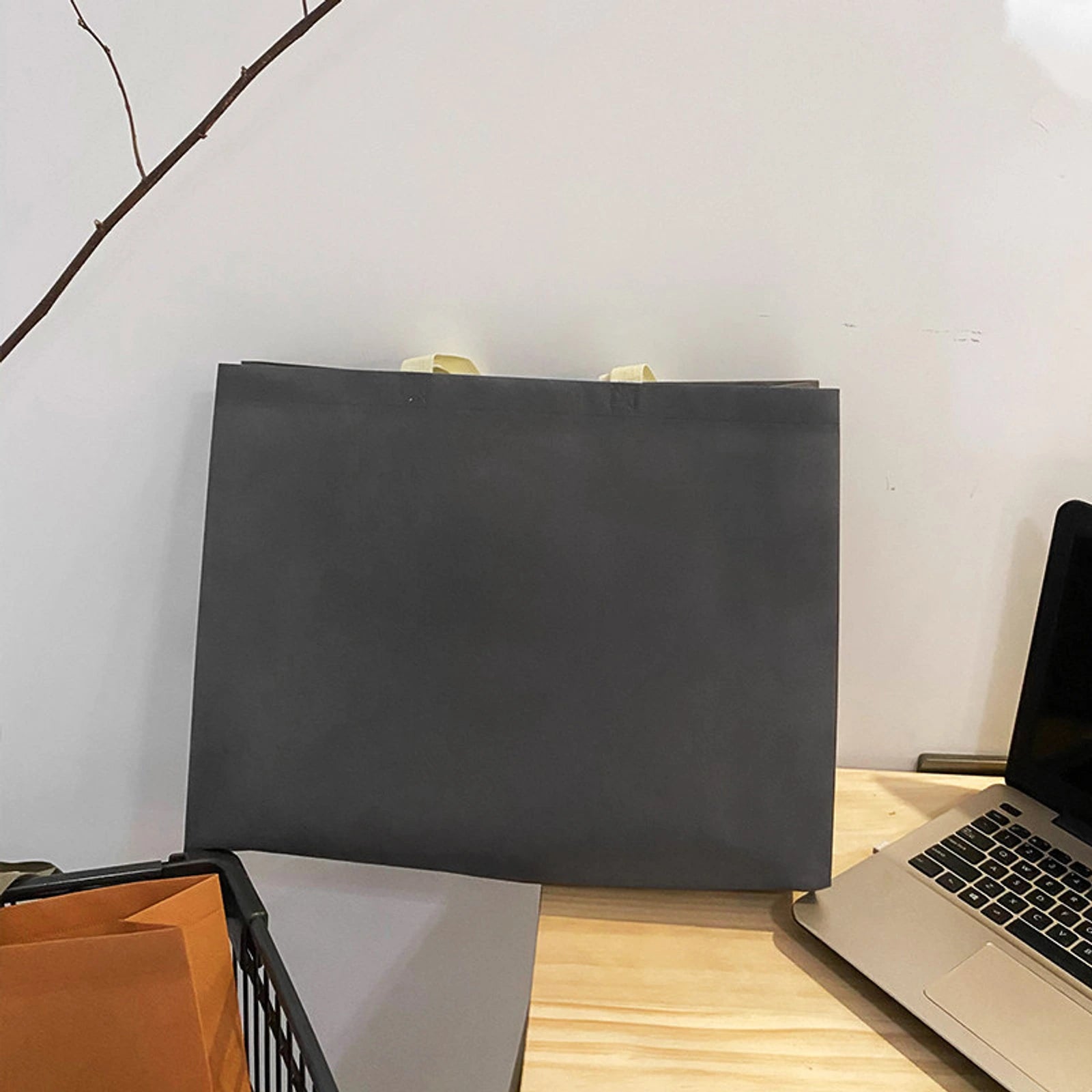 Colorful Non-Woven Tote Bags — 6 Colors — Dark Gray