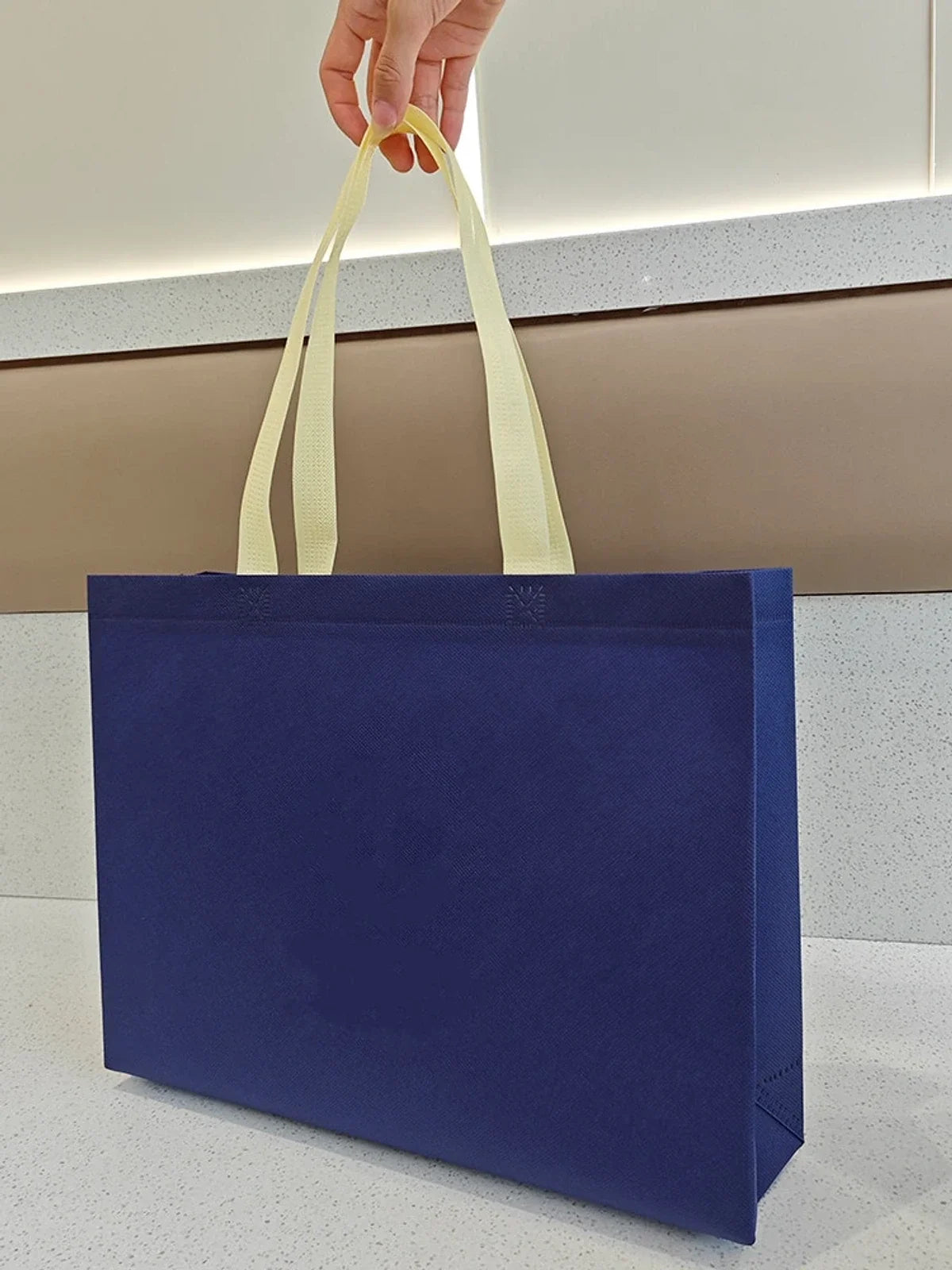 Colorful Non-Woven Tote Bags — Pink, Navy & Custom product view 4