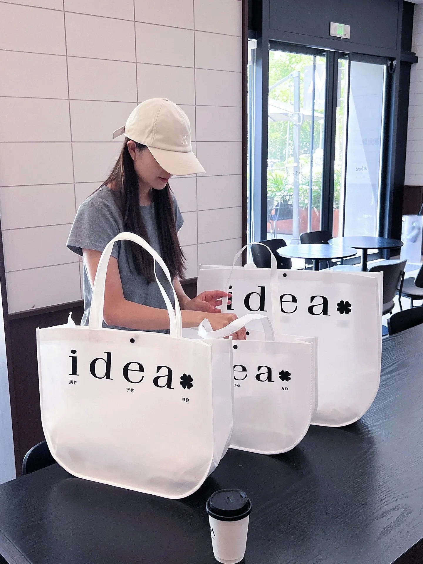 Crescent Non-Woven Tote Bags — 2 Styles product view 1