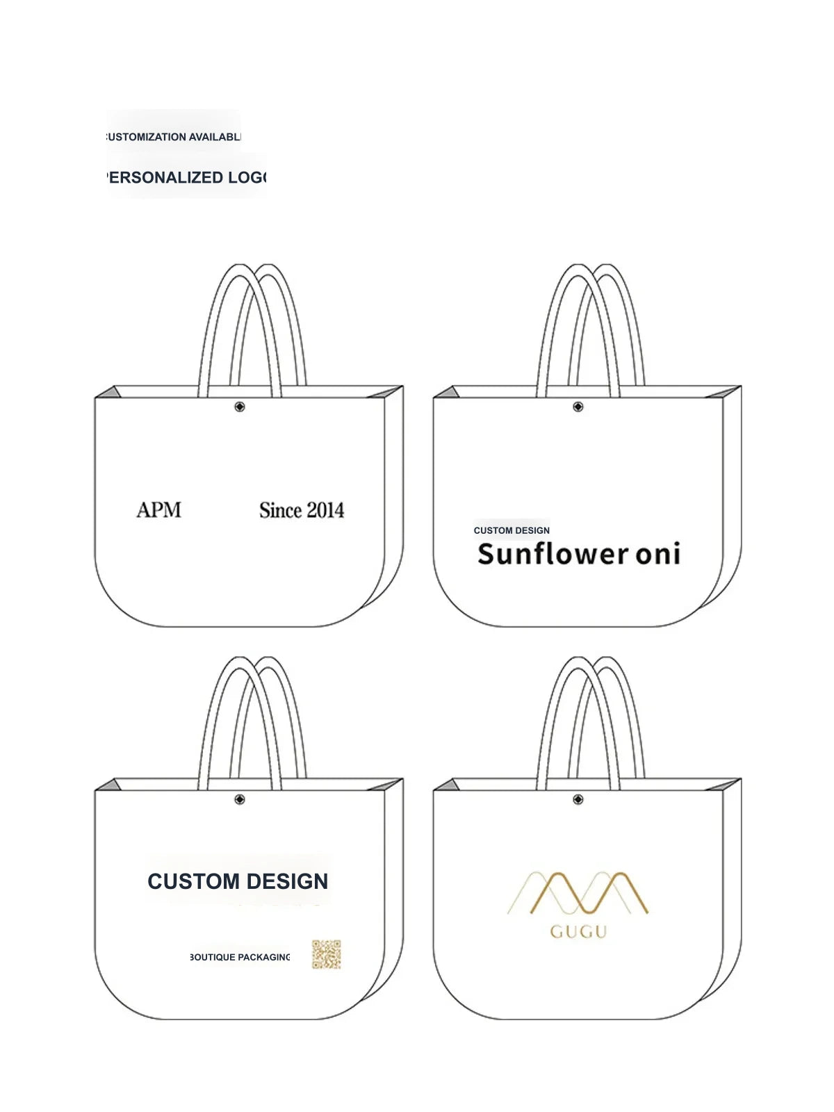 Crescent Non-Woven Tote Bags — 2 Styles product view 4