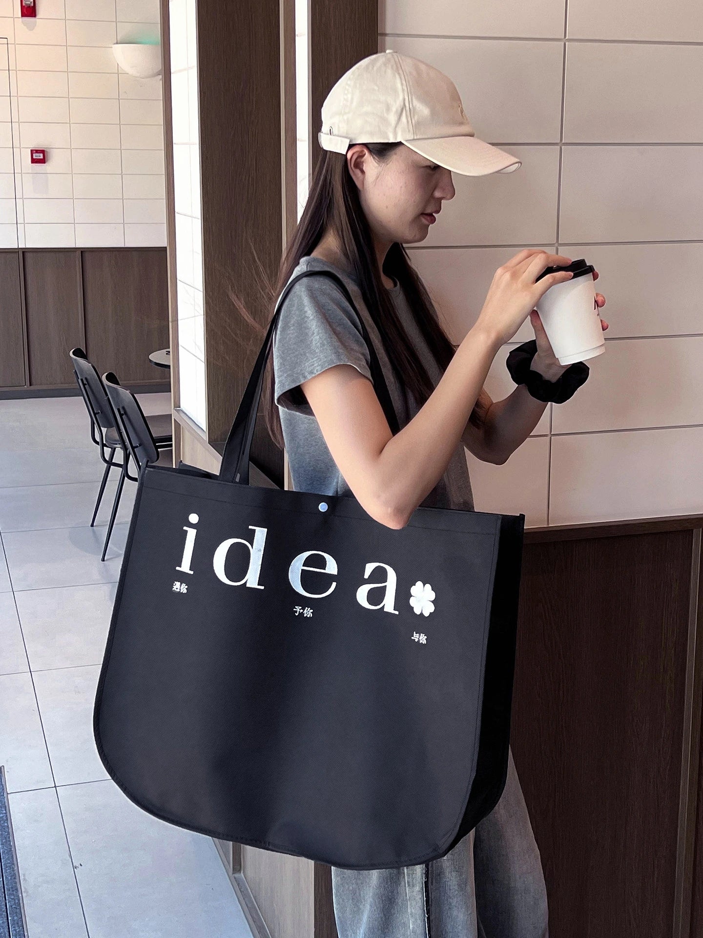 Crescent Stitched Non-Woven Tote Bags — 2 Styles product view 2