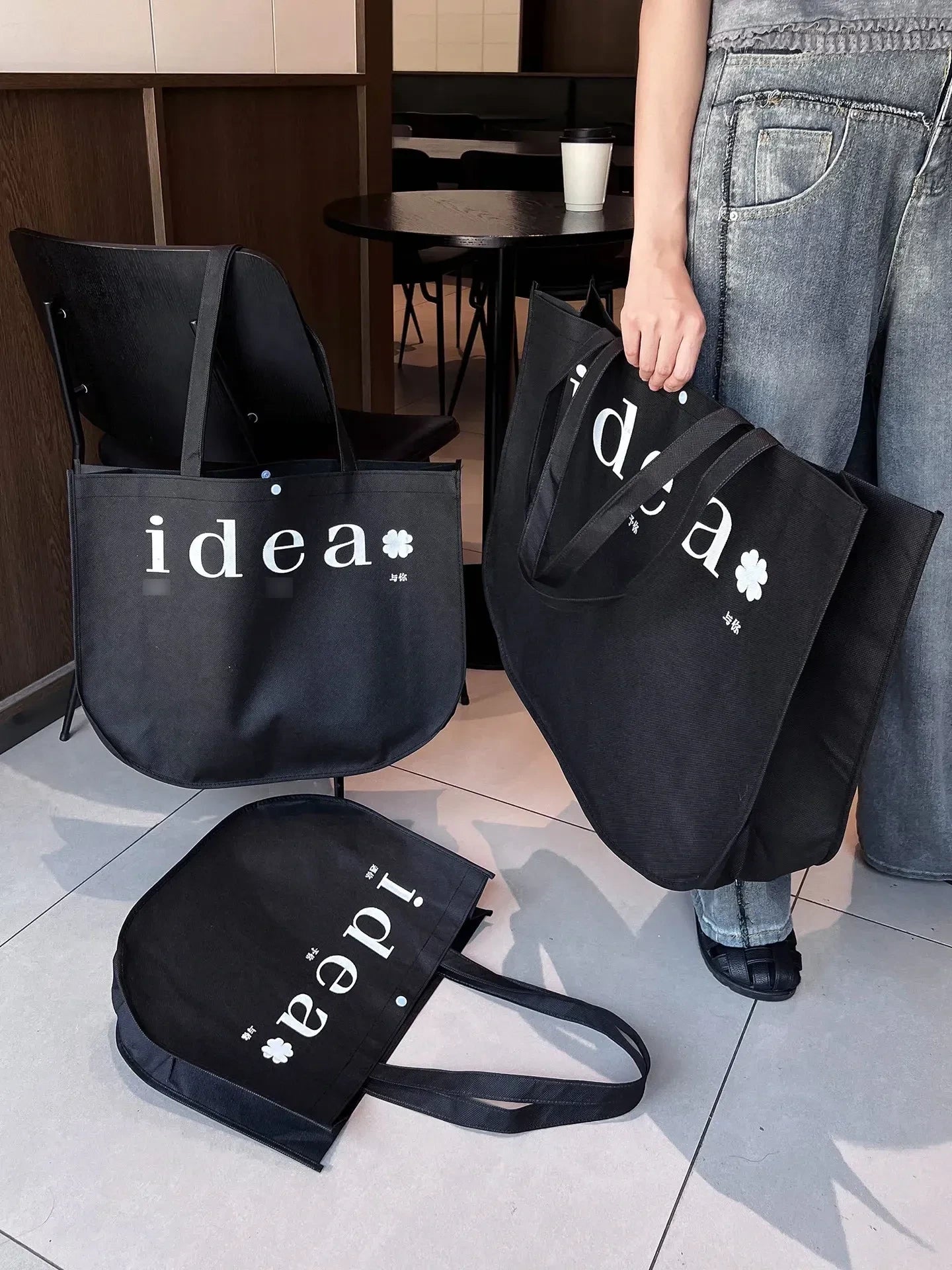 Crescent Stitched Non-Woven Tote Bags — 2 Styles product view 5