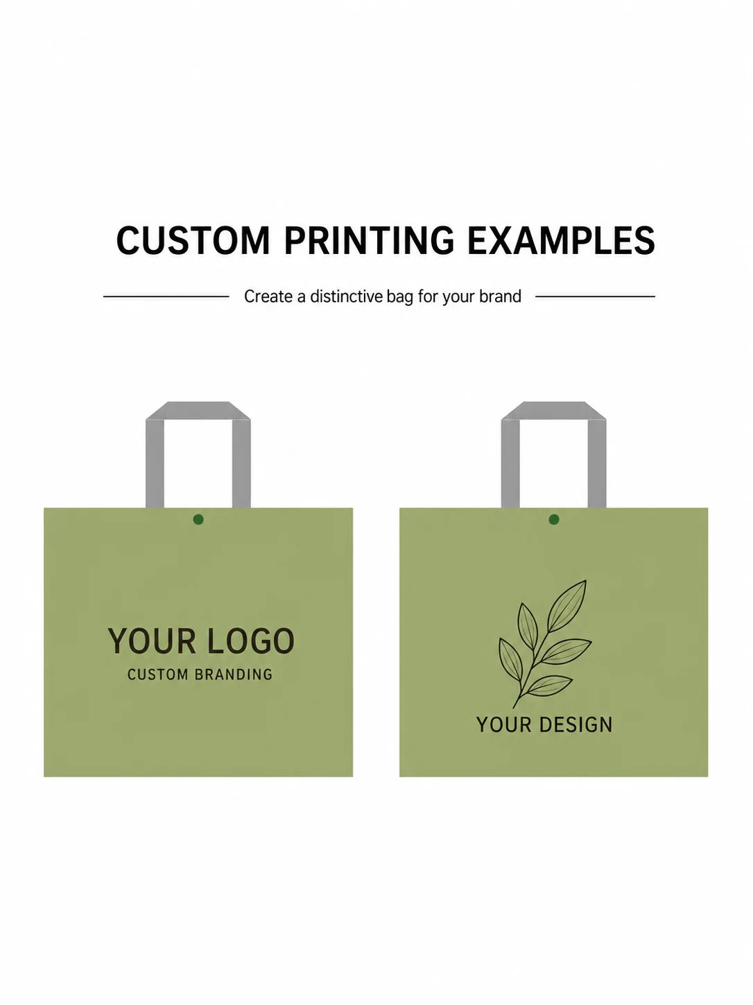 Custom logo printing examples for non-woven tote bags