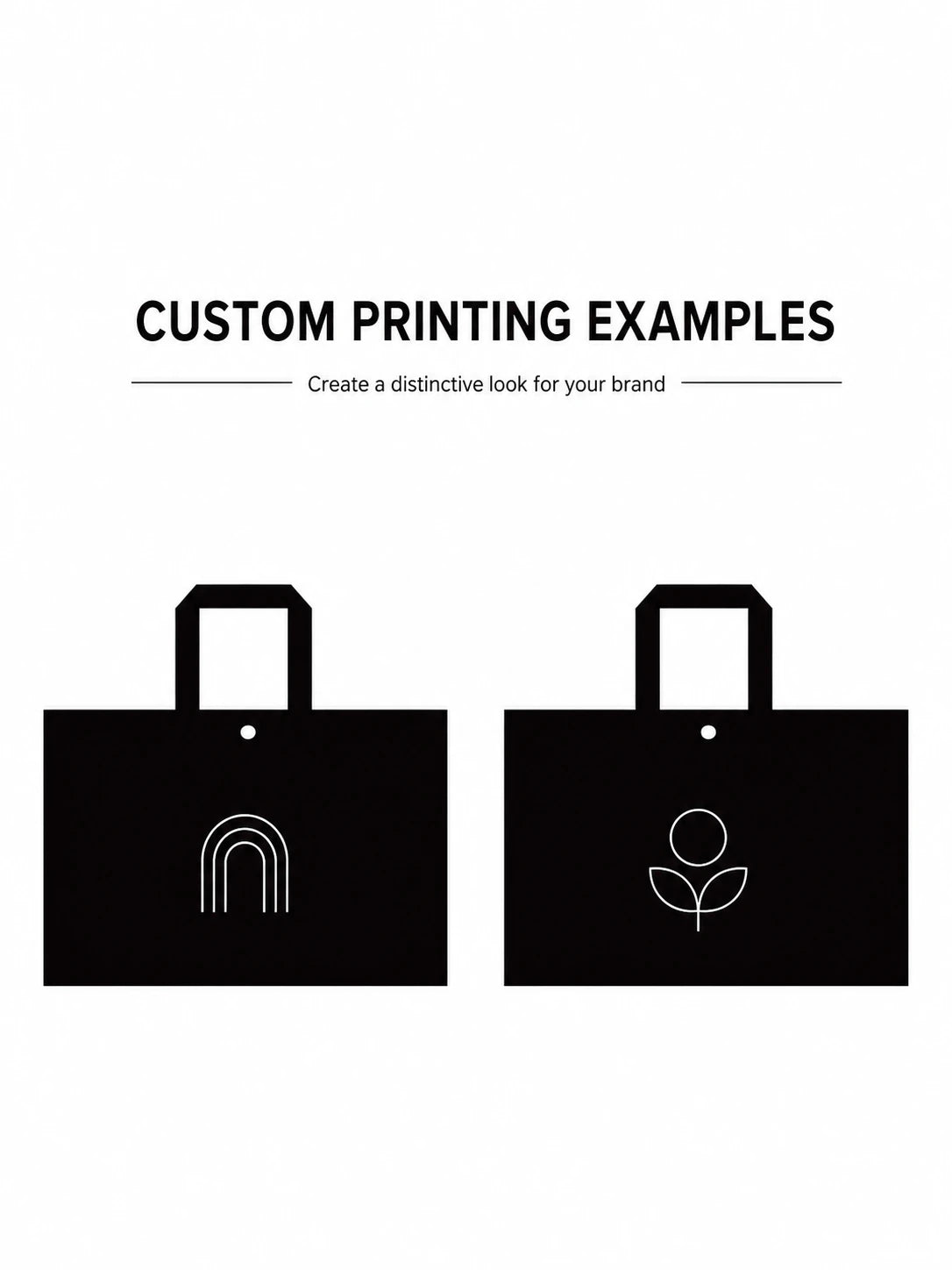 Custom printing examples for non-woven tote bags