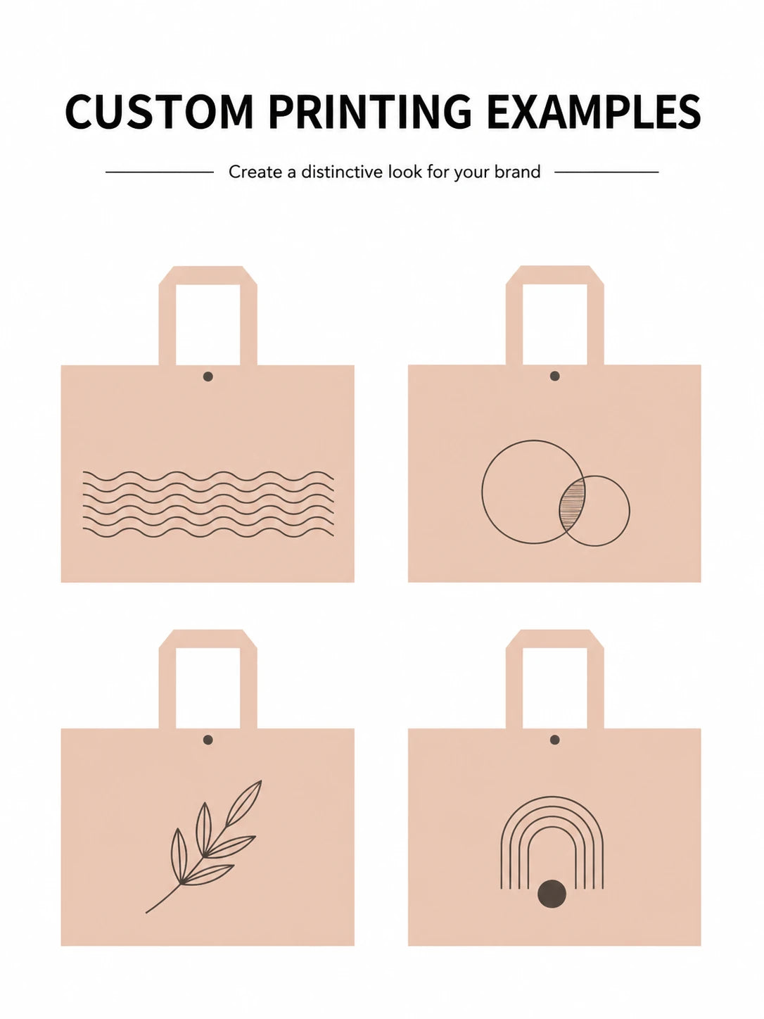 Generic custom printing examples for non-woven tote bags