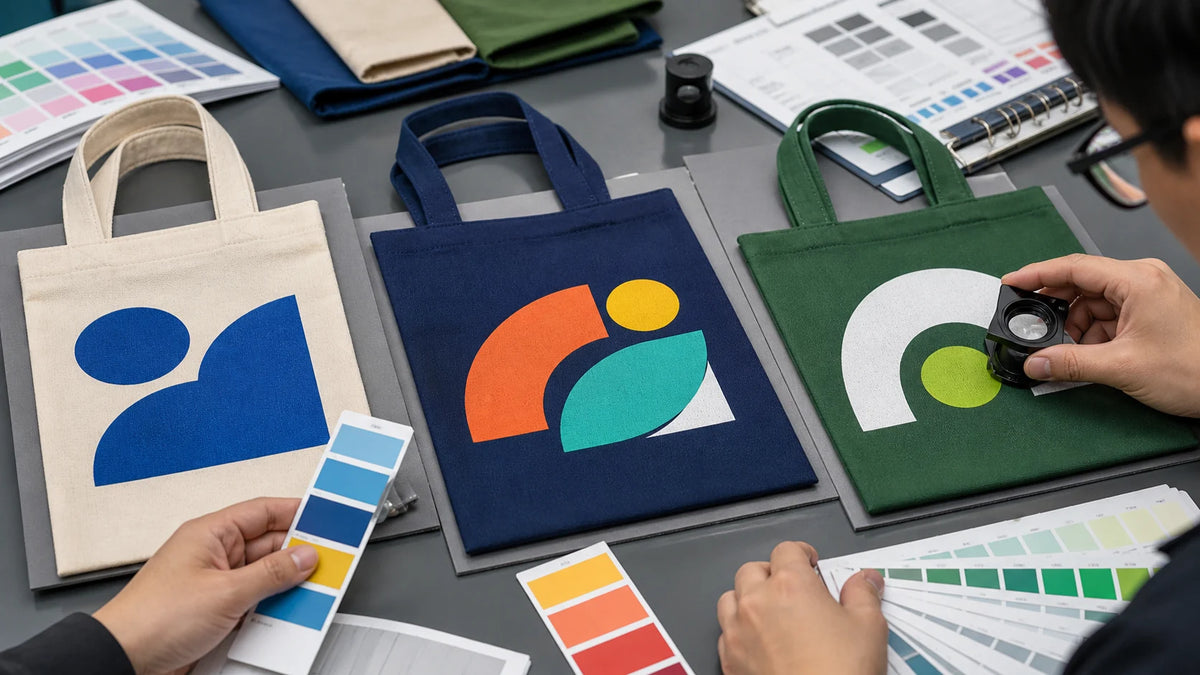 Print quality inspection on canvas, polyester and non-woven reusable bag samples