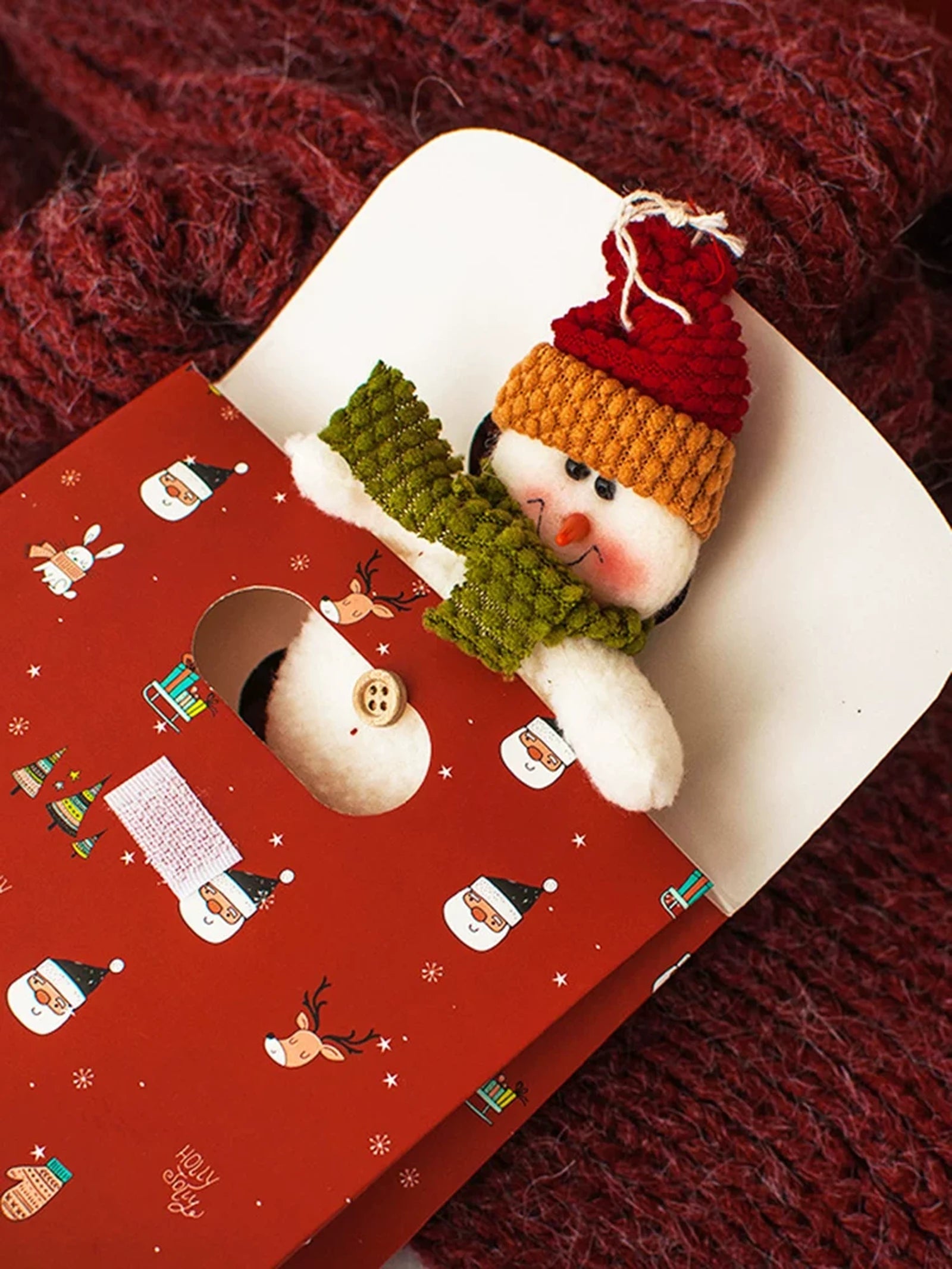 Die-Cut Handle Christmas Cardstock Gift Bags – product view