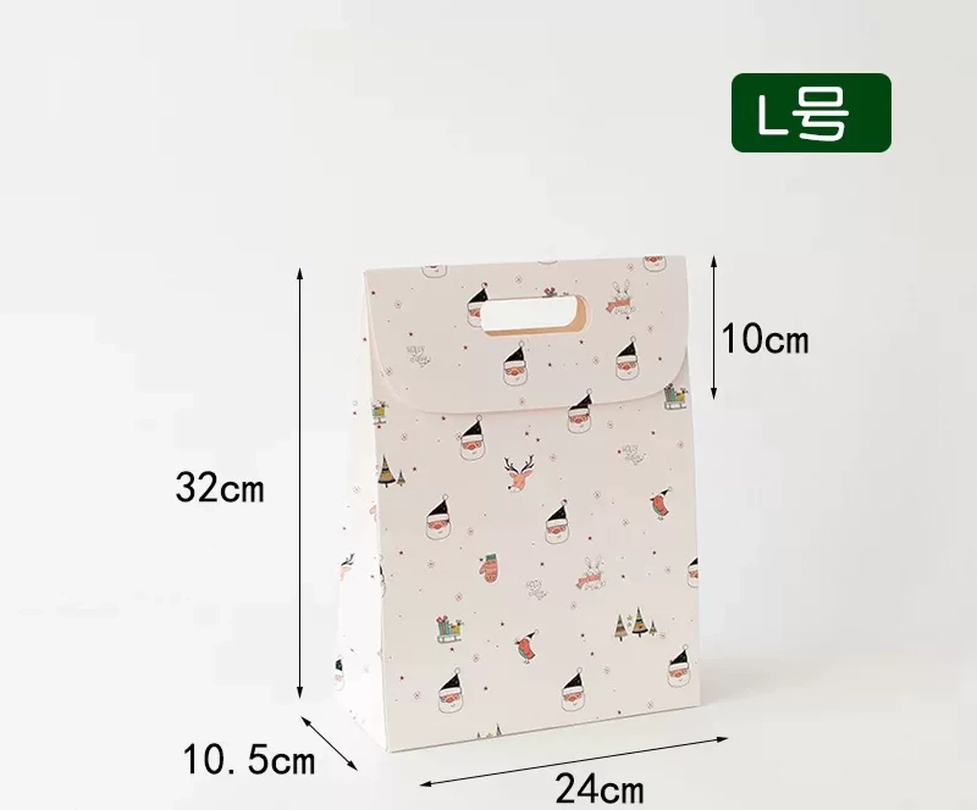 Die-Cut Handle Christmas Cardstock Gift Bags – ready-stock option