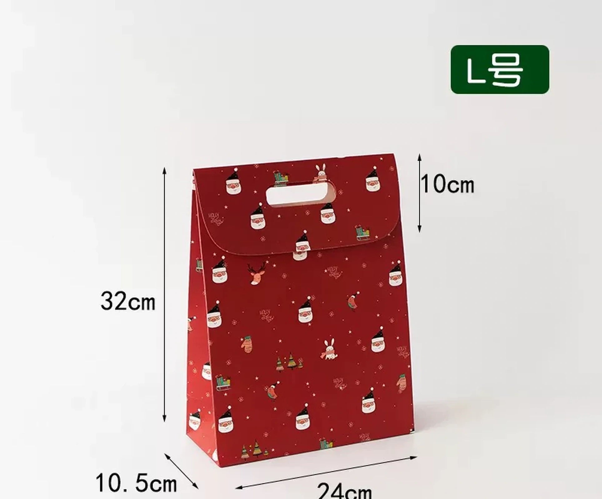 Die-Cut Handle Christmas Cardstock Gift Bags – ready-stock option