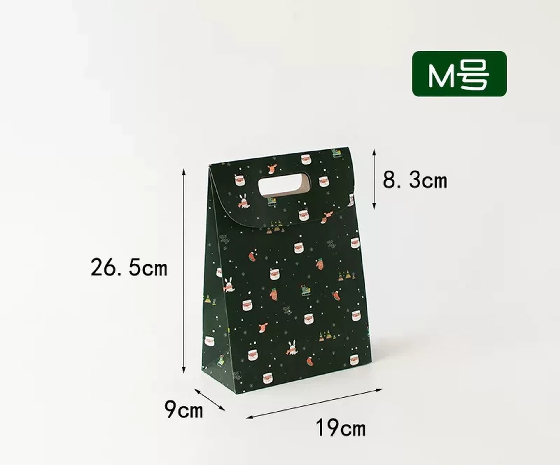 Die-Cut Handle Christmas Cardstock Gift Bags – ready-stock option