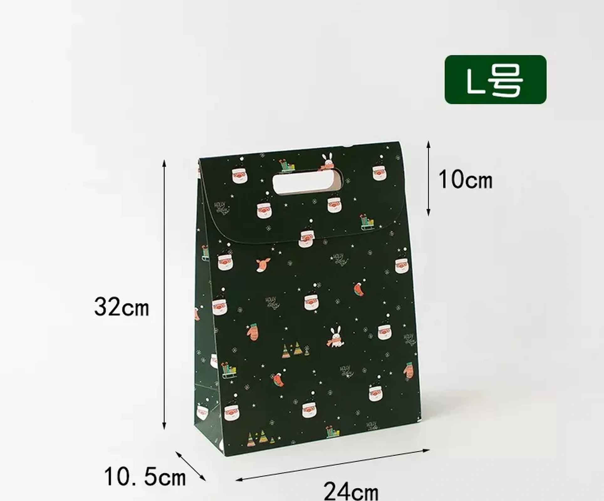 Die-Cut Handle Christmas Cardstock Gift Bags – ready-stock option