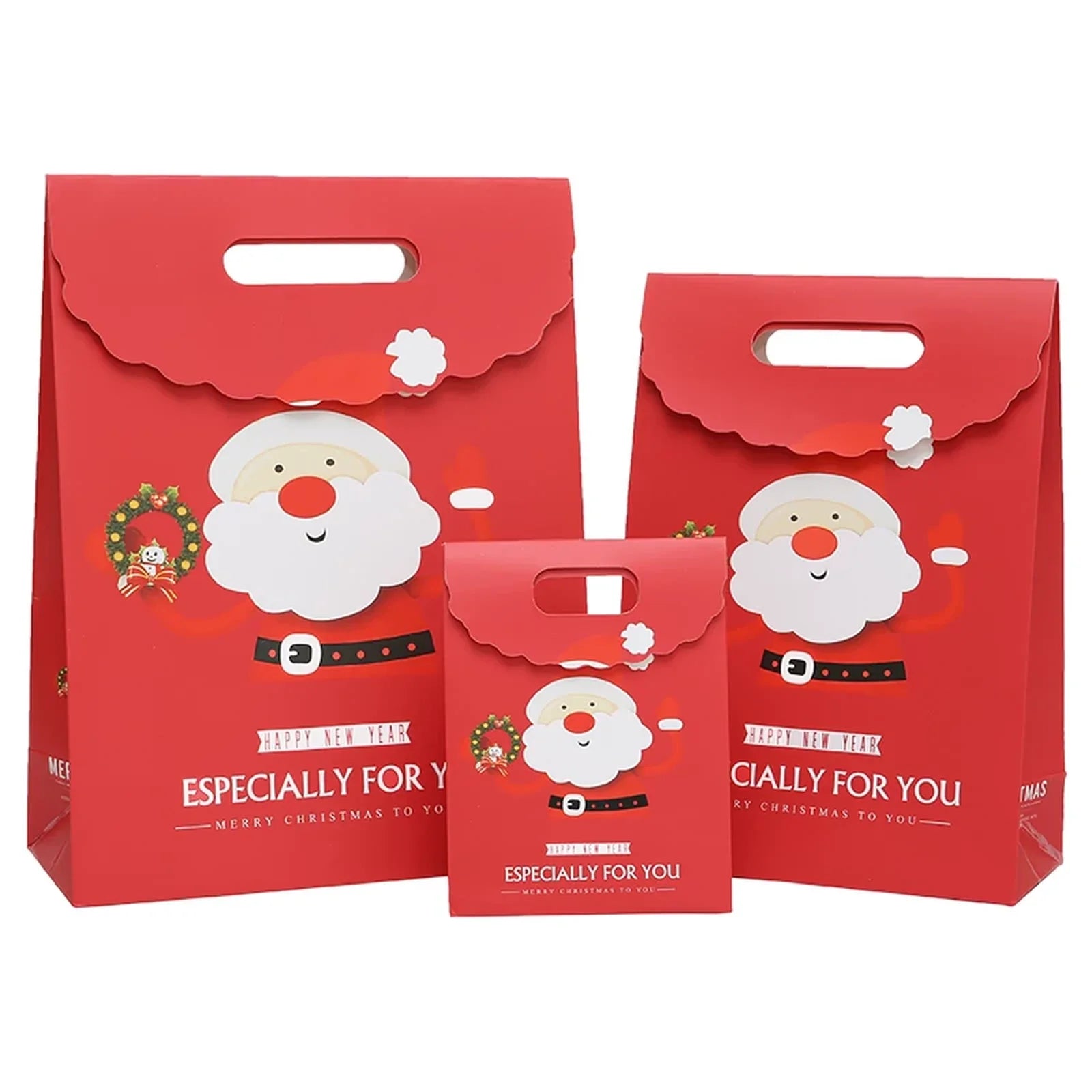 Die-Cut Handle Christmas Paper Gift Bags – selected style