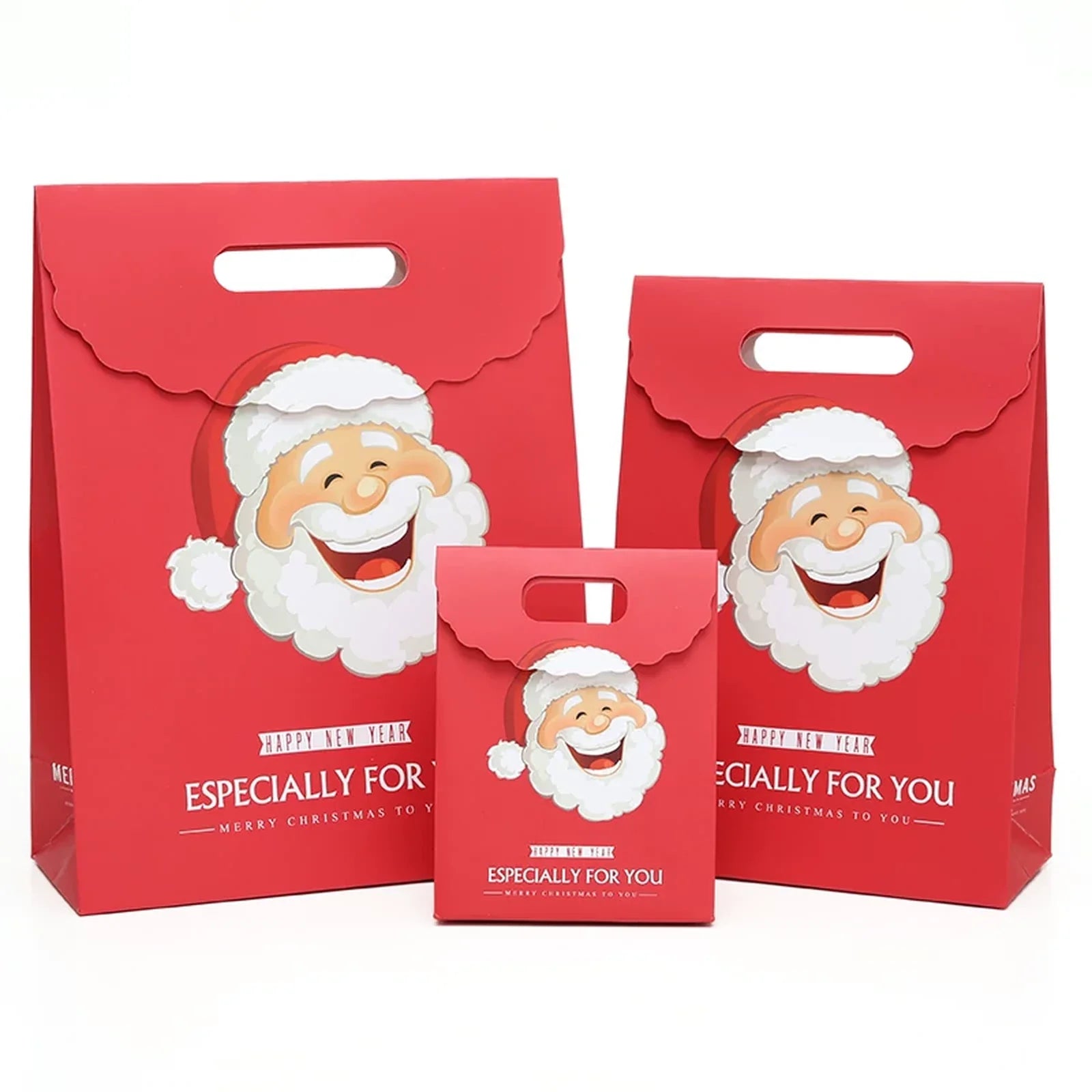 Die-Cut Handle Christmas Paper Gift Bags – selected style