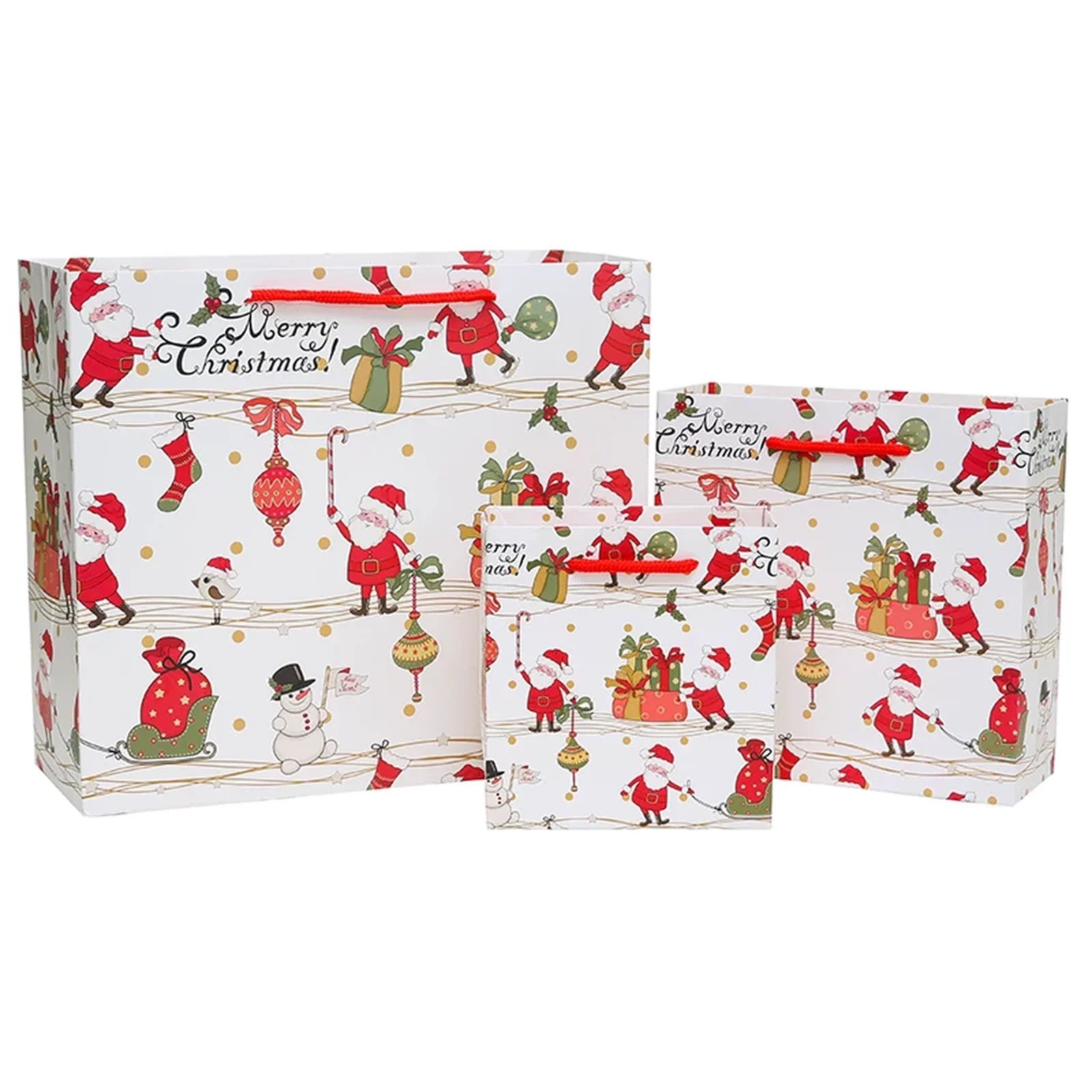 Die-Cut Handle Christmas Paper Gift Bags – selected style