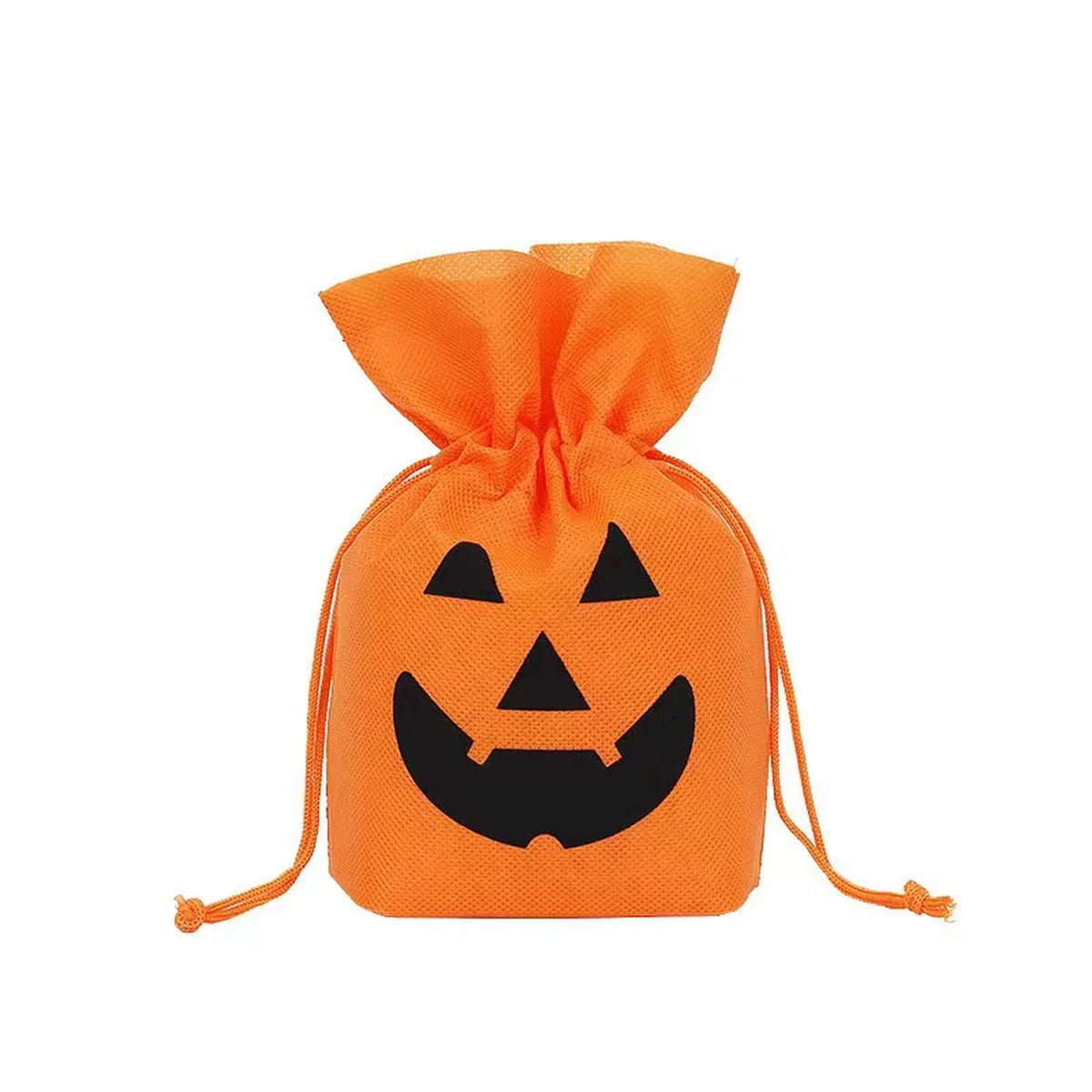 Drawstring Halloween Treat Bags – Orange Face
