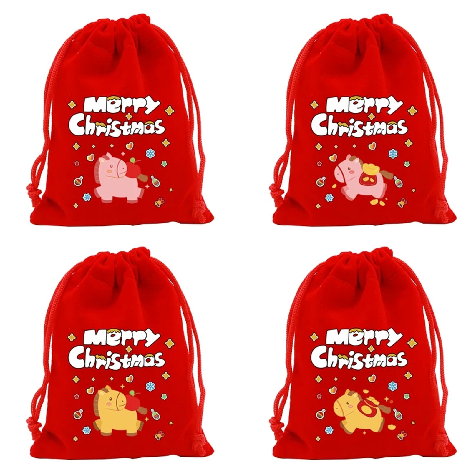 Drawstring Velvet Christmas Gift Pouches – sample variant