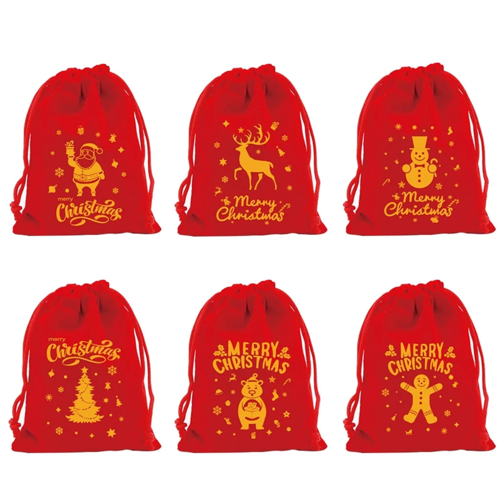 Drawstring Velvet Christmas Gift Pouches – sample variant