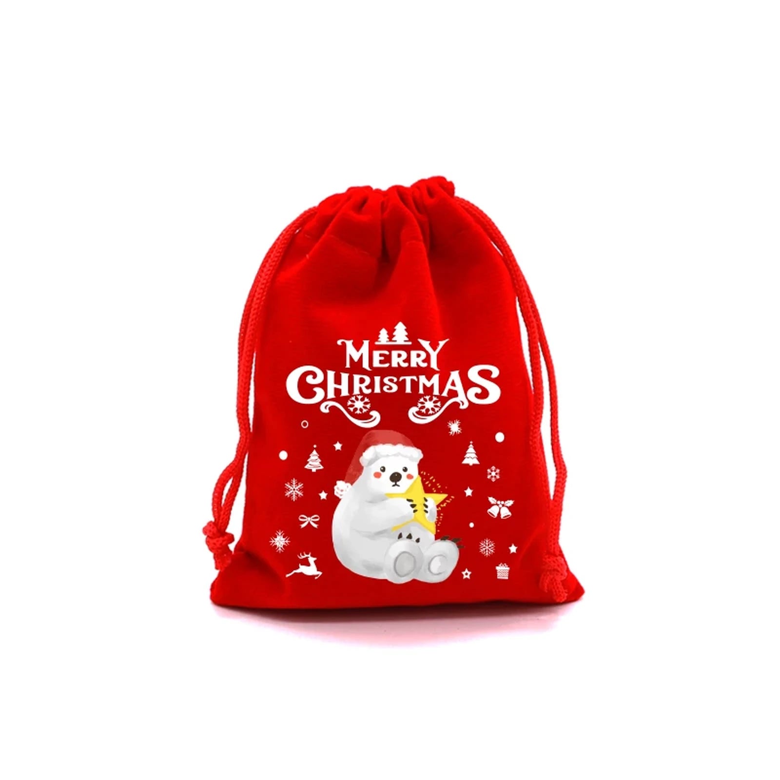 Drawstring Velvet Christmas Gift Pouches – sample variant