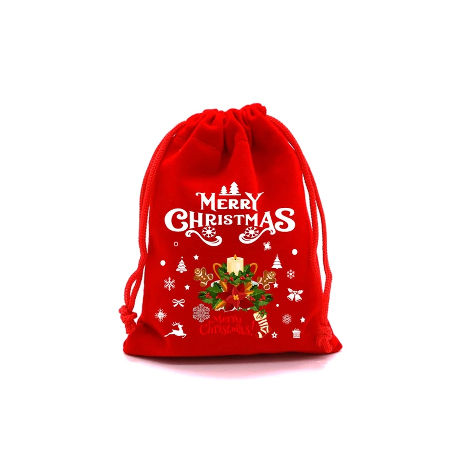 Drawstring Velvet Christmas Gift Pouches – sample variant