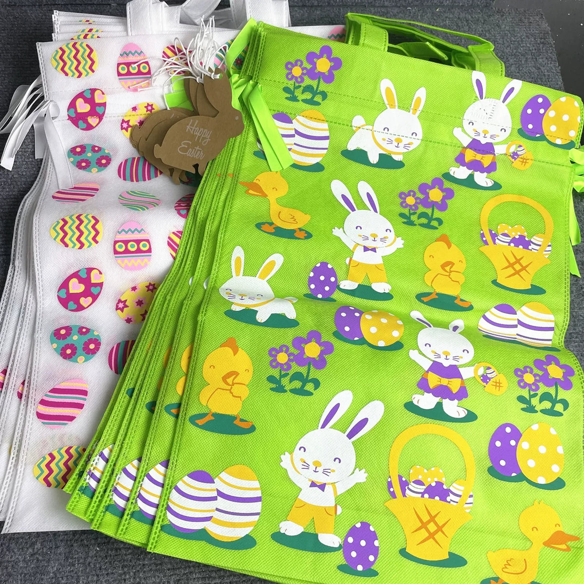 Non-Woven Easter Drawstring Gift Bags – variant 7347098