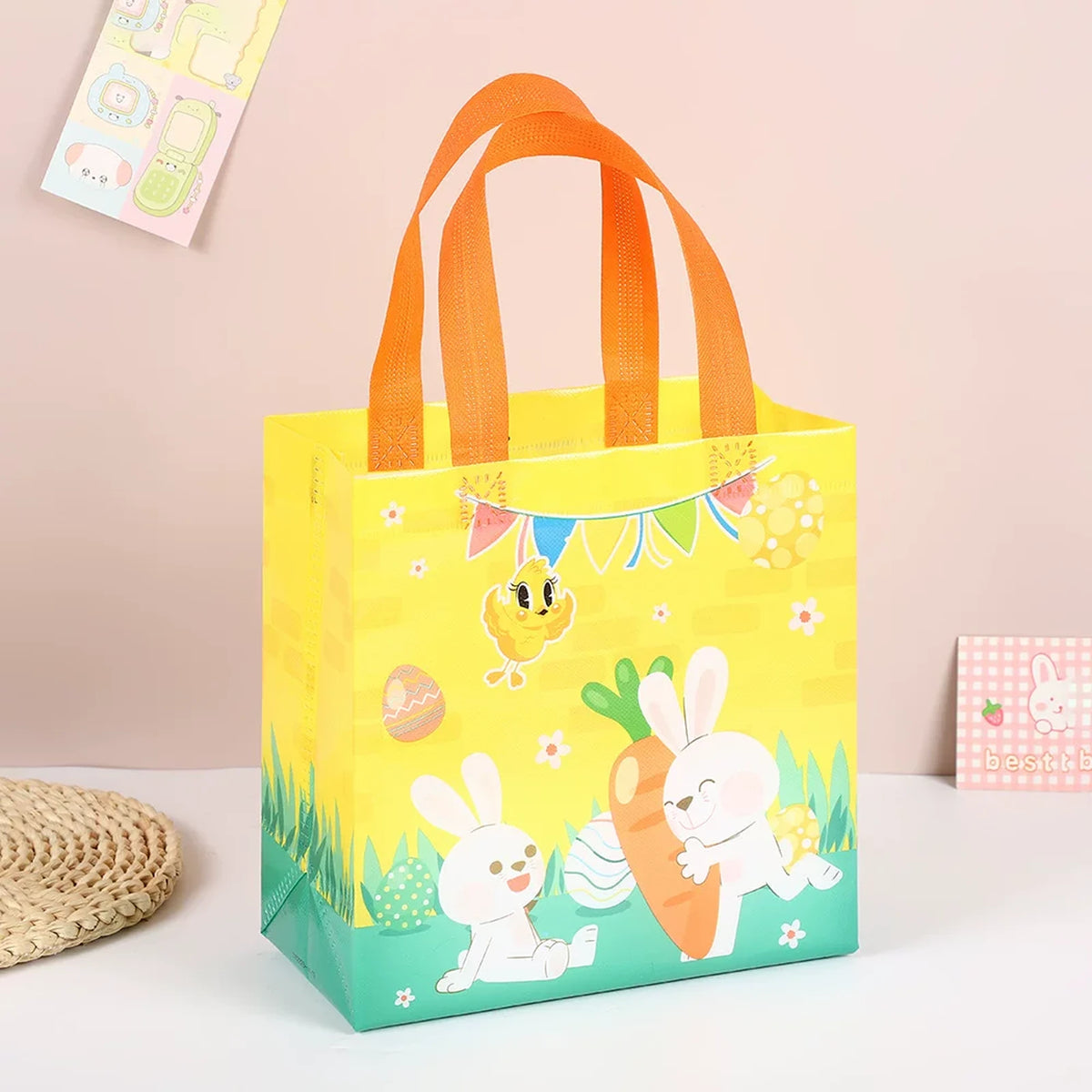 22 × 23 × 11 cm Non-Woven Easter Gift Bags with Handles – variant 32916101324