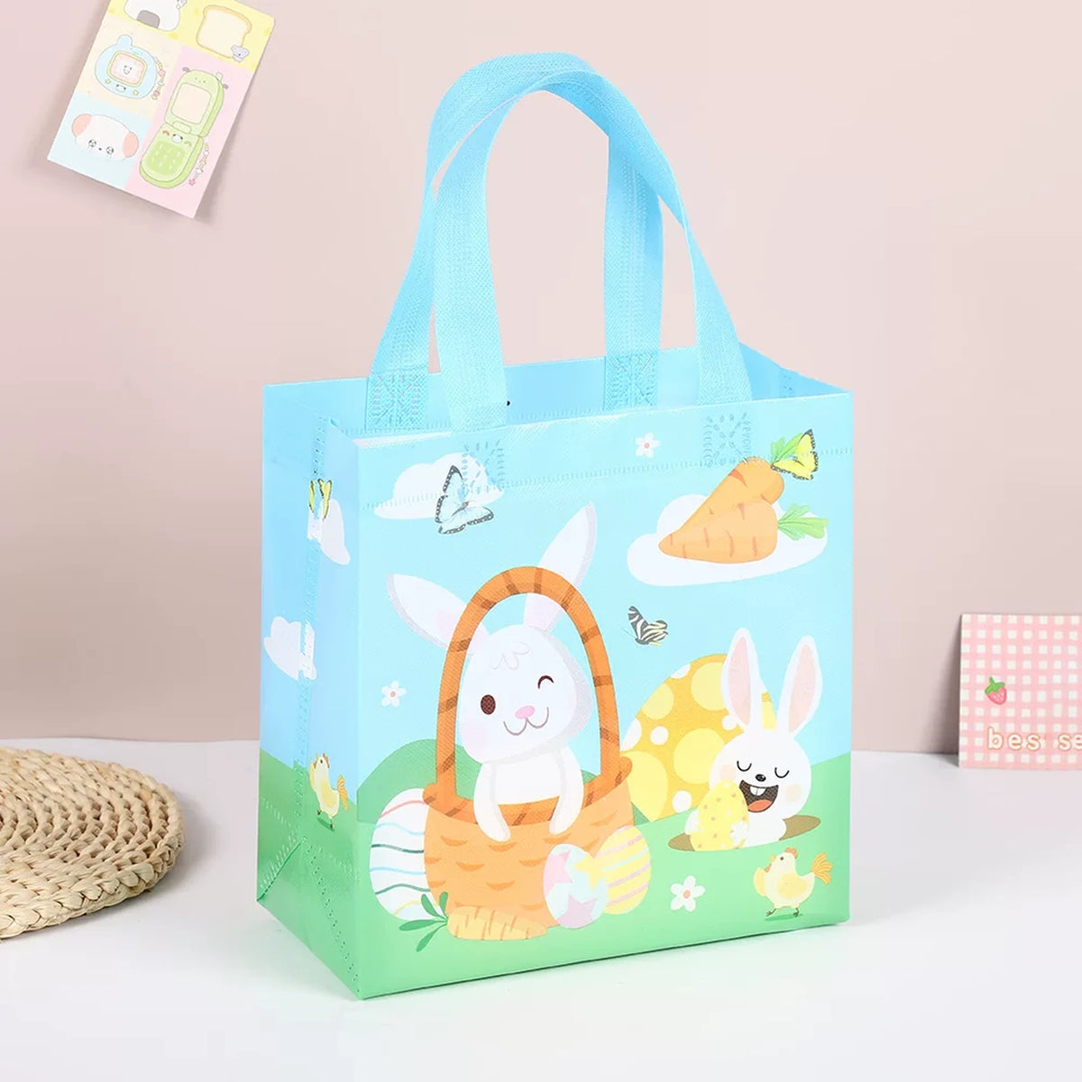 22 × 23 × 11 cm Non-Woven Easter Gift Bags with Handles – variant 32916101325