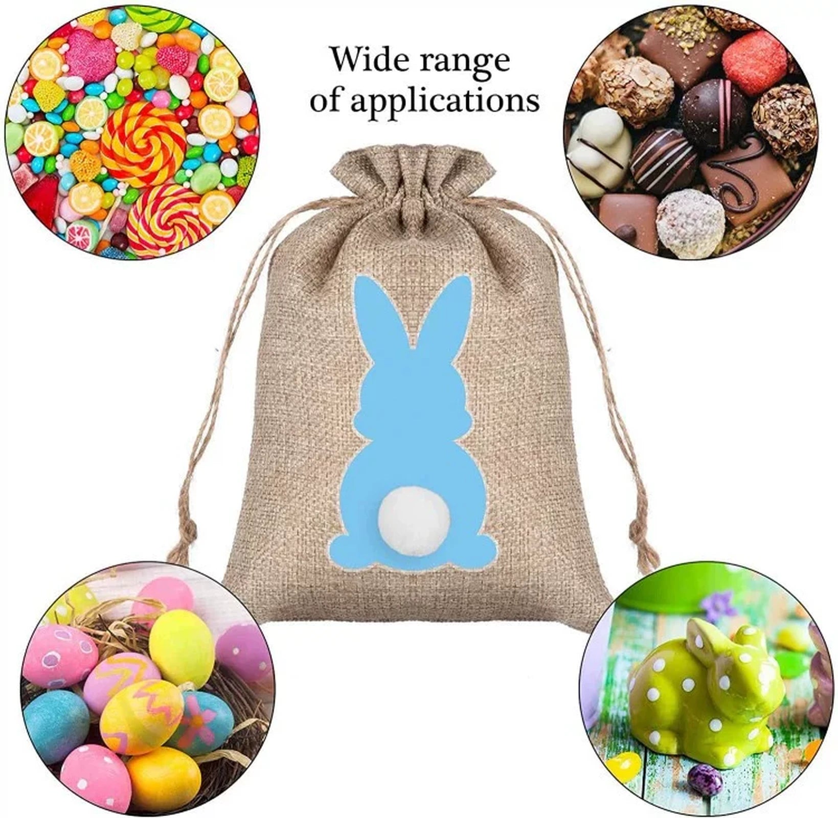 Faux-Burlap Drawstring Easter Gift Pouches – gallery 04