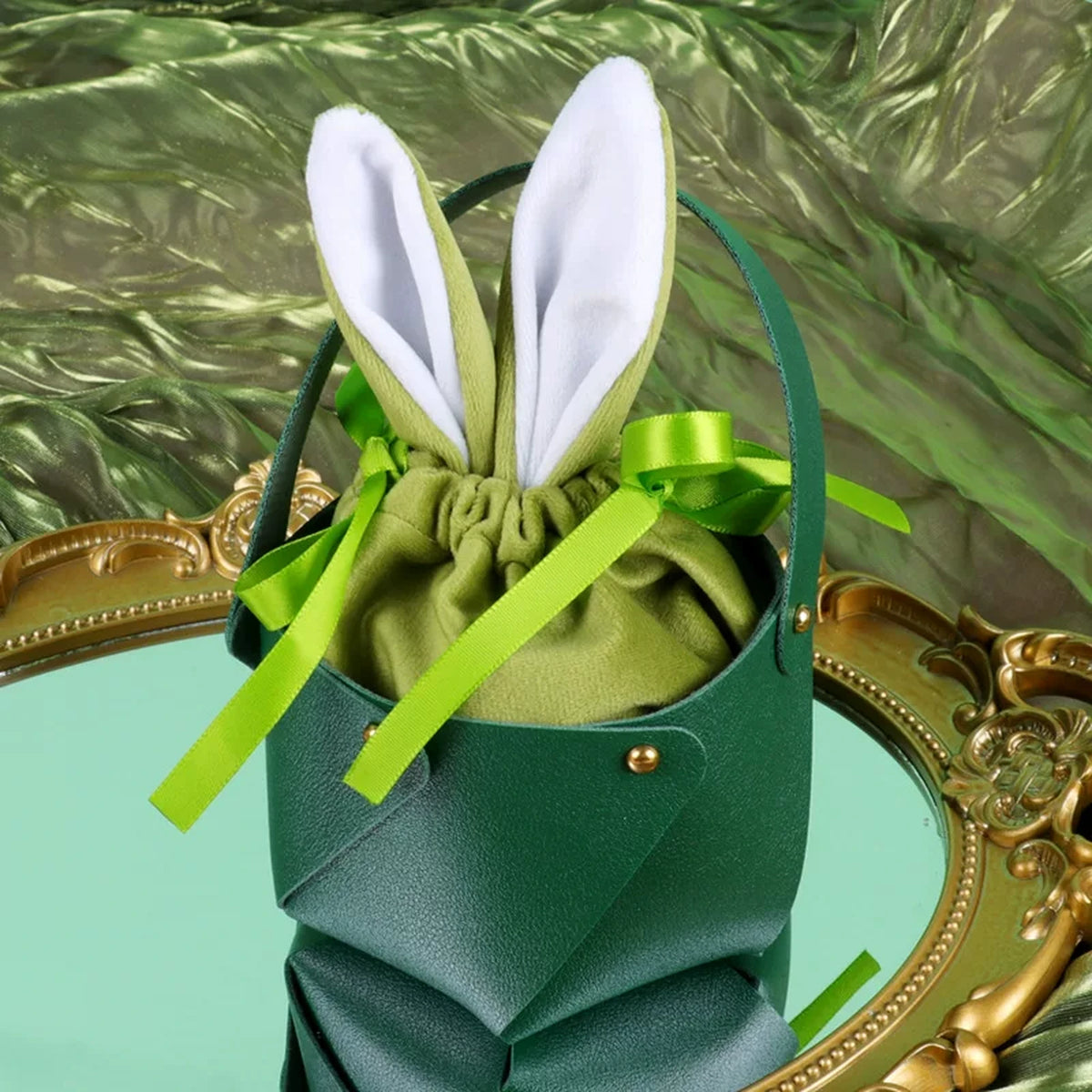 Rabbit-Ear Easter Gift Basket and Velvet Pouch Sets – gallery 04