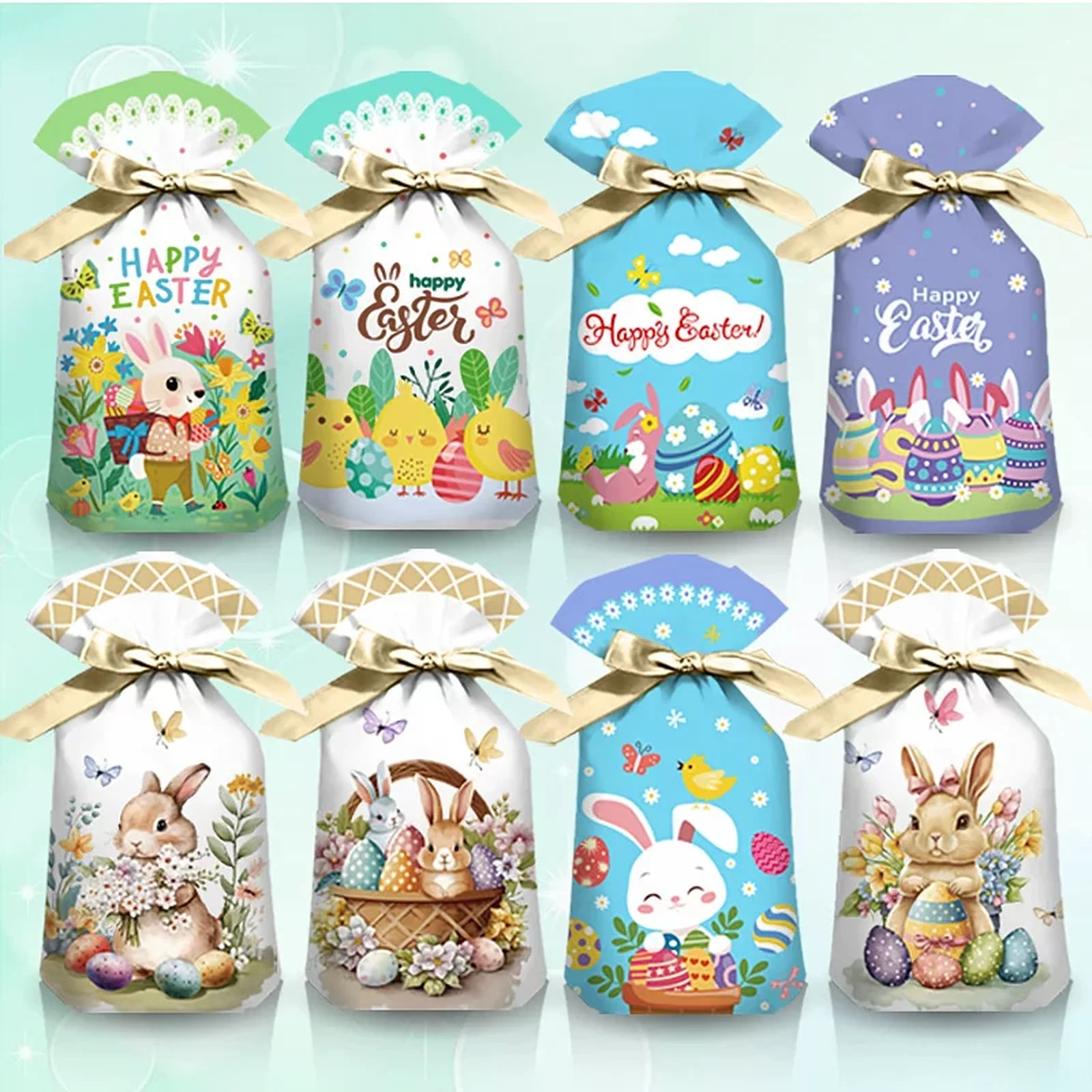 15 × 23 × 3 cm Plastic Easter Drawstring Gift Pouches – gallery 03