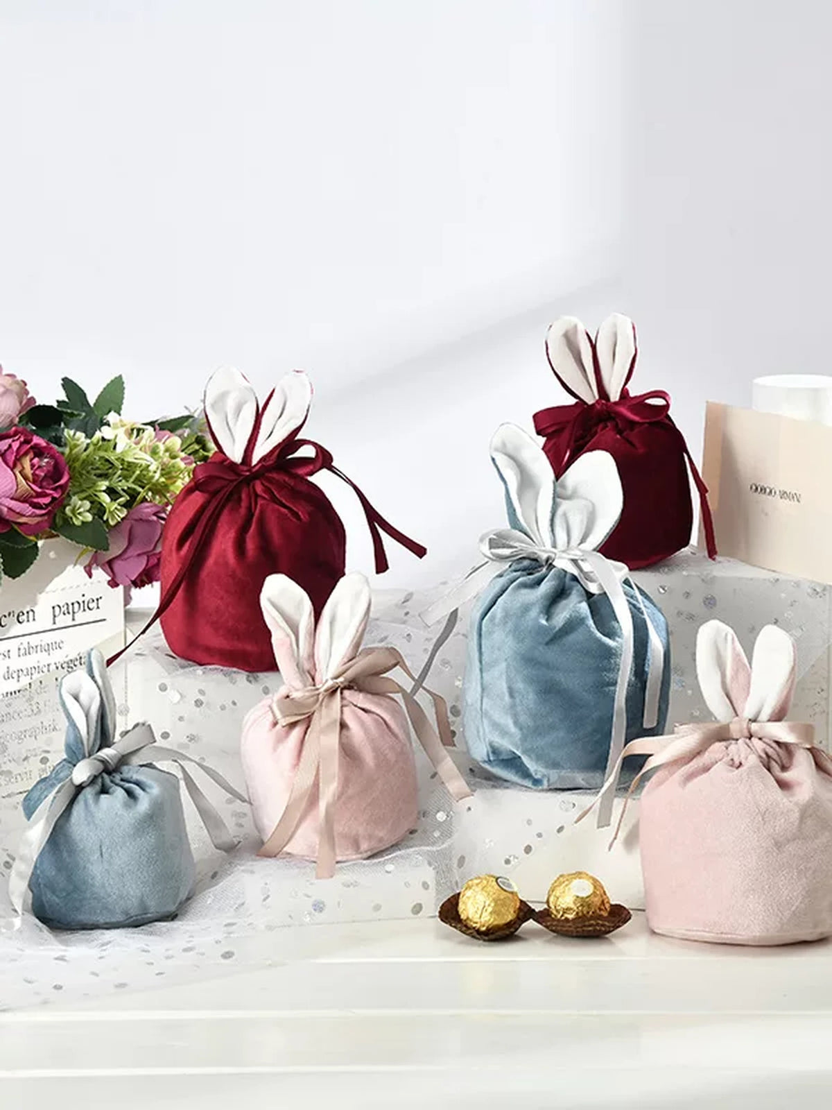 Velvet Rabbit-Ear Easter Gift Pouches – gallery 01
