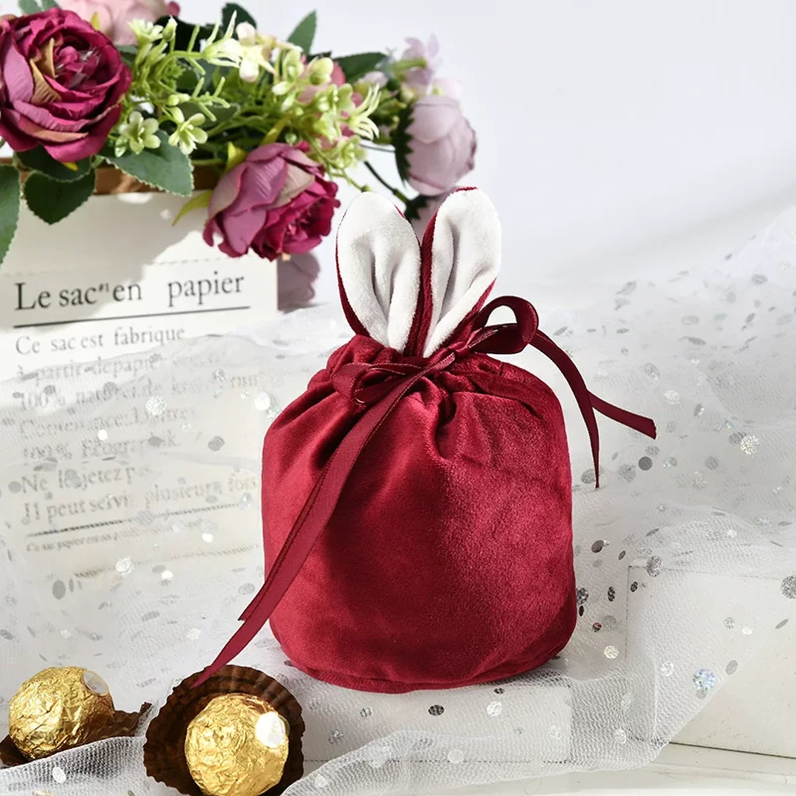Velvet Rabbit-Ear Easter Gift Pouches – variant 28327