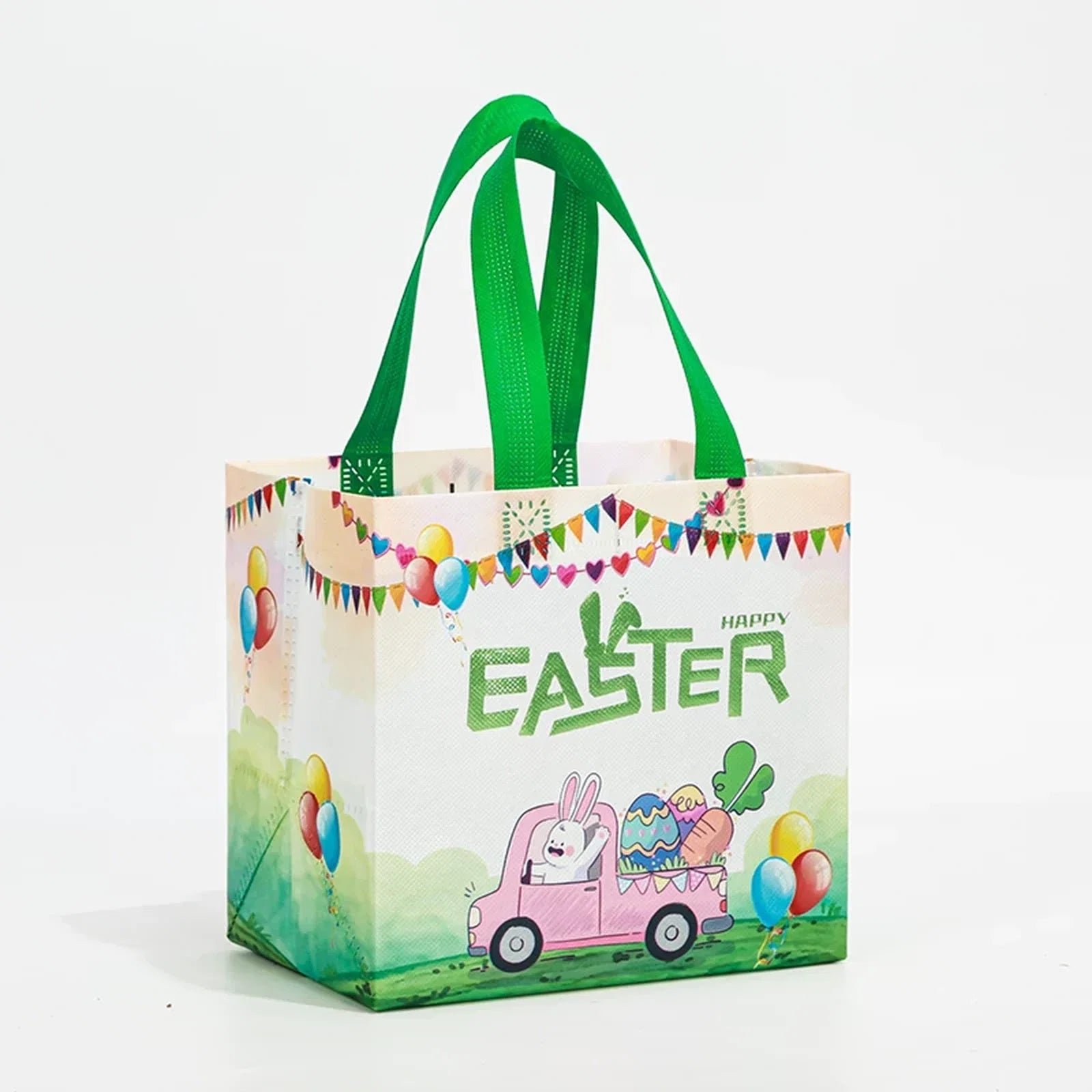 21 × 20 × 15 cm Gusseted Non-Woven Easter Gift Bag – Design D12 – Vehicle