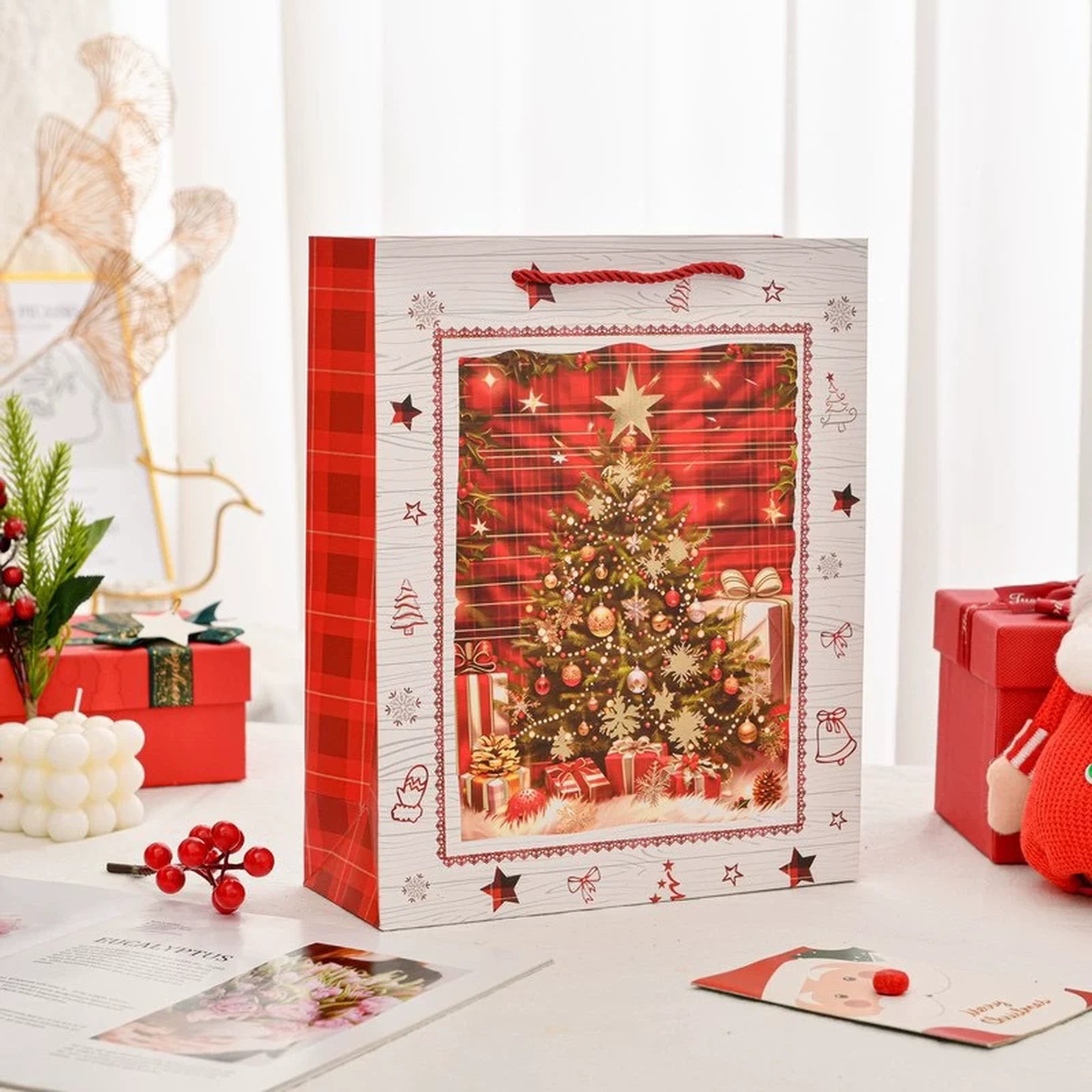 Extra-Large Christmas Paper Gift Bags with Rope Handles – option 1226392399